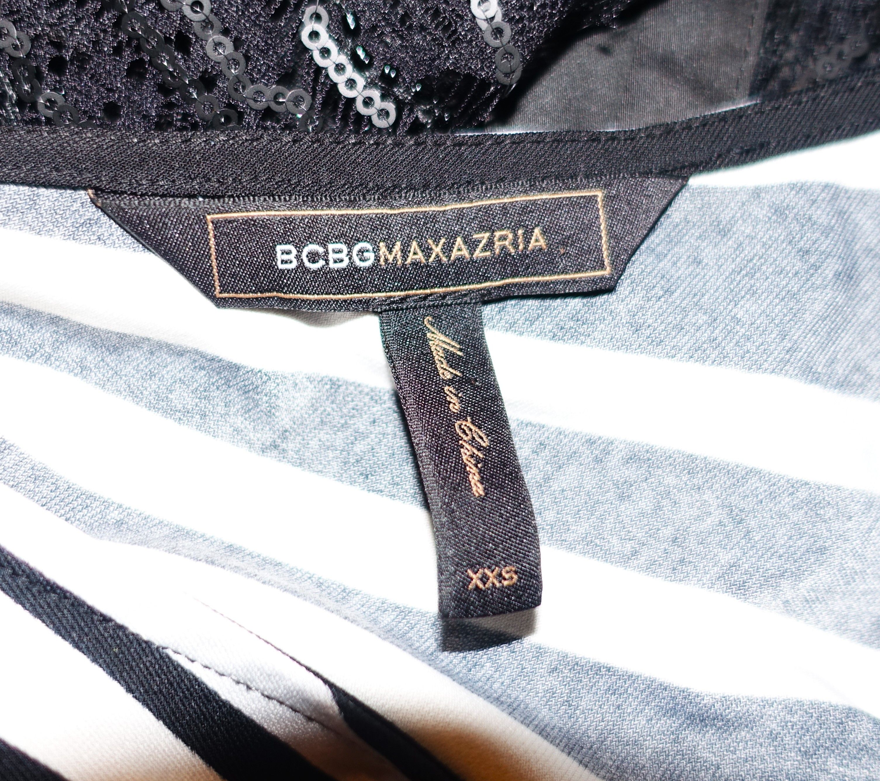 Bcbgmaxazria BCBGMaxazria Black White One Shoulder Dress XXS Size XXS / US 00 / IT 34 - 7 Thumbnail