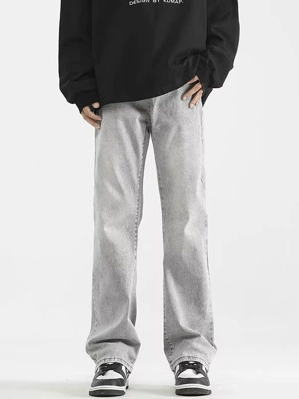 Japanese Brand × Jean American grey straight slim fit casual jeans y2k Size US 32 / EU 48 - 1 Thumbnail