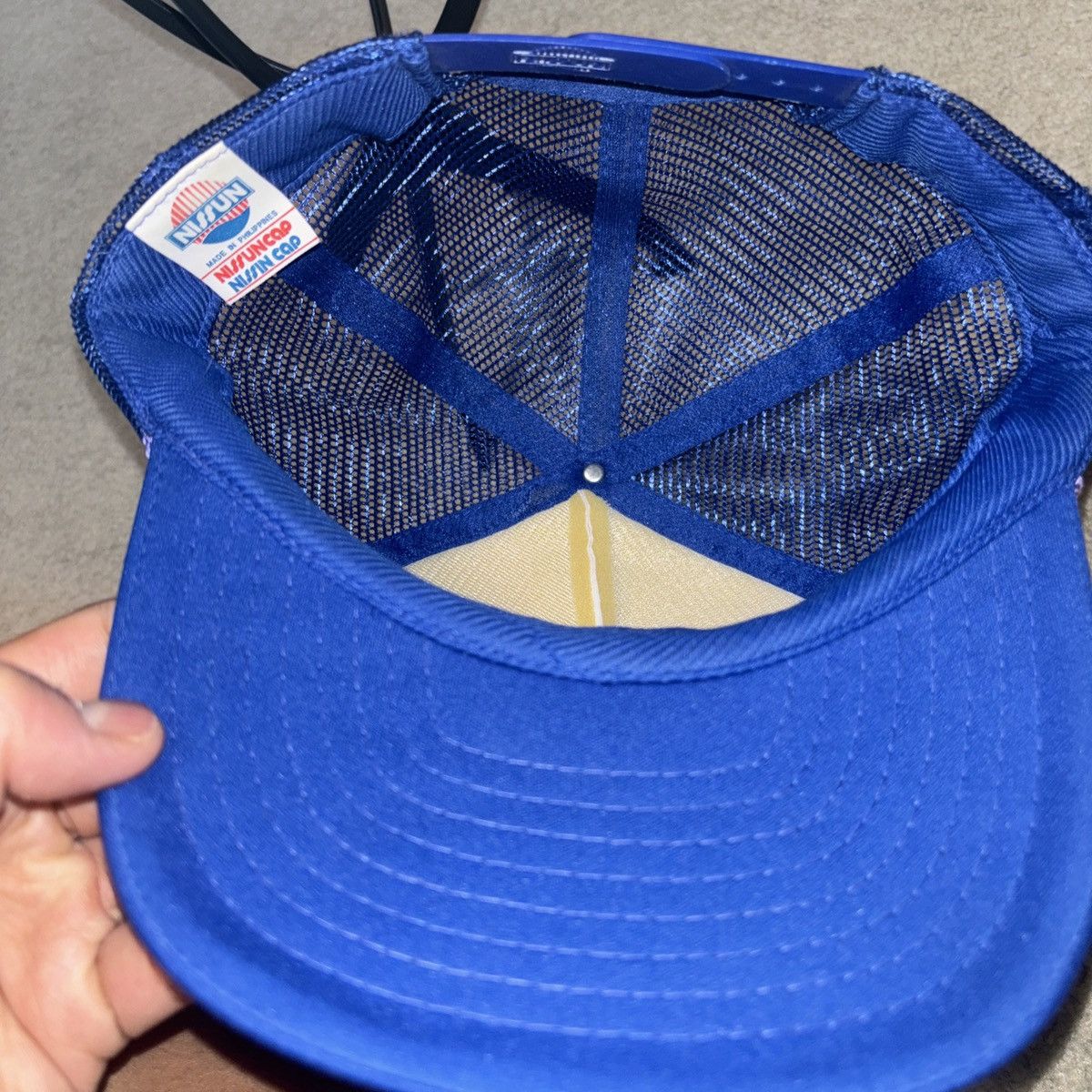 Vintage Vintage Funny Fishing Hat Snapback Trucker Mesh Cap Quote Size ONE SIZE - 5 Thumbnail