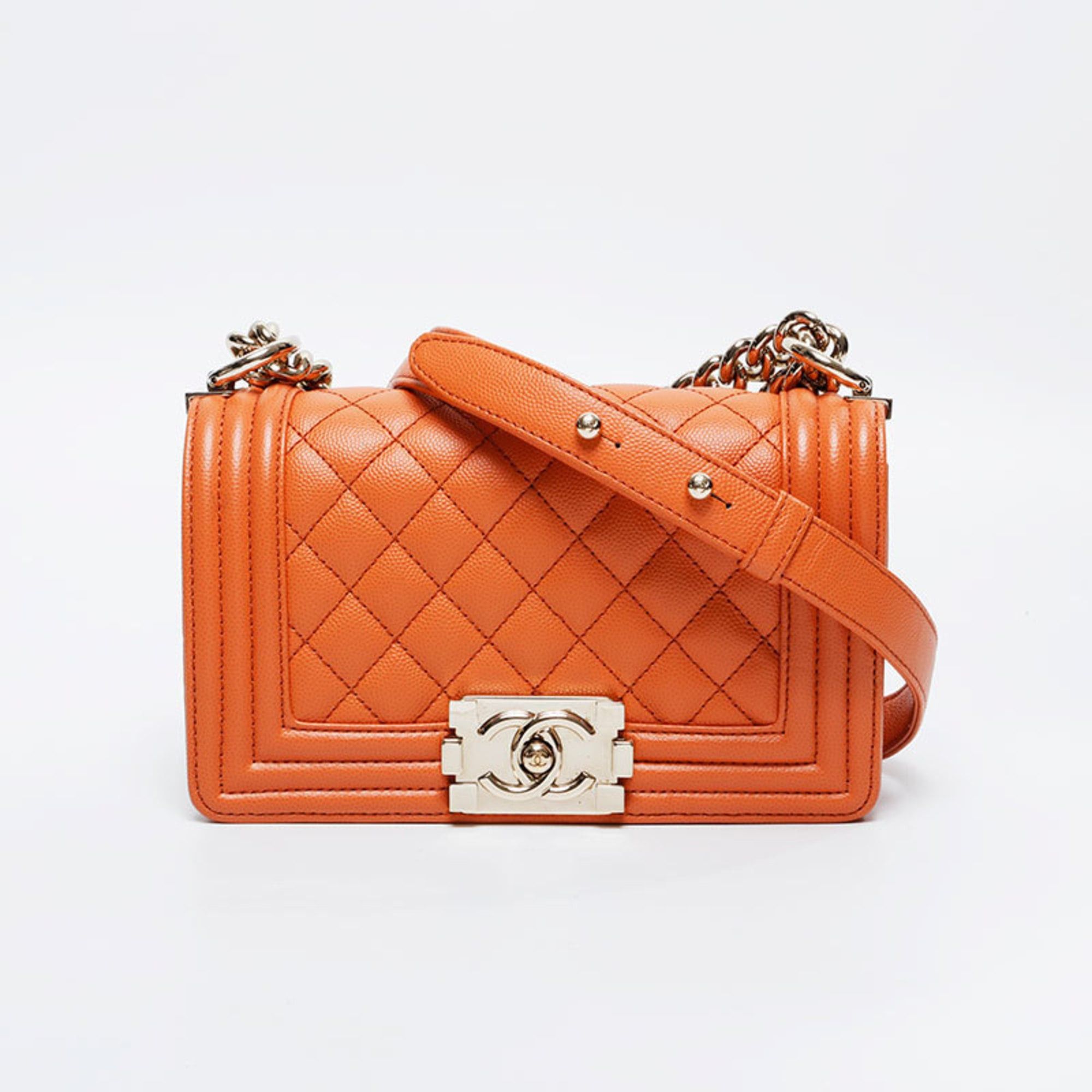 Chanel CHANEL Mini Caviar Boy Shoulder Bag, Orange, WS20913 Size ONE SIZE - 1 Thumbnail