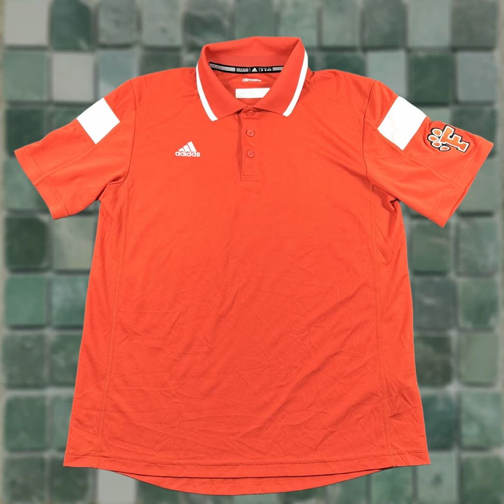 Adidas Adidas Polo Shirt Mens Medium Orange Climalite Athletic Performan Golf NCAA Tigers Size US M / EU 48-50 / 2 - 1 Thumbnail