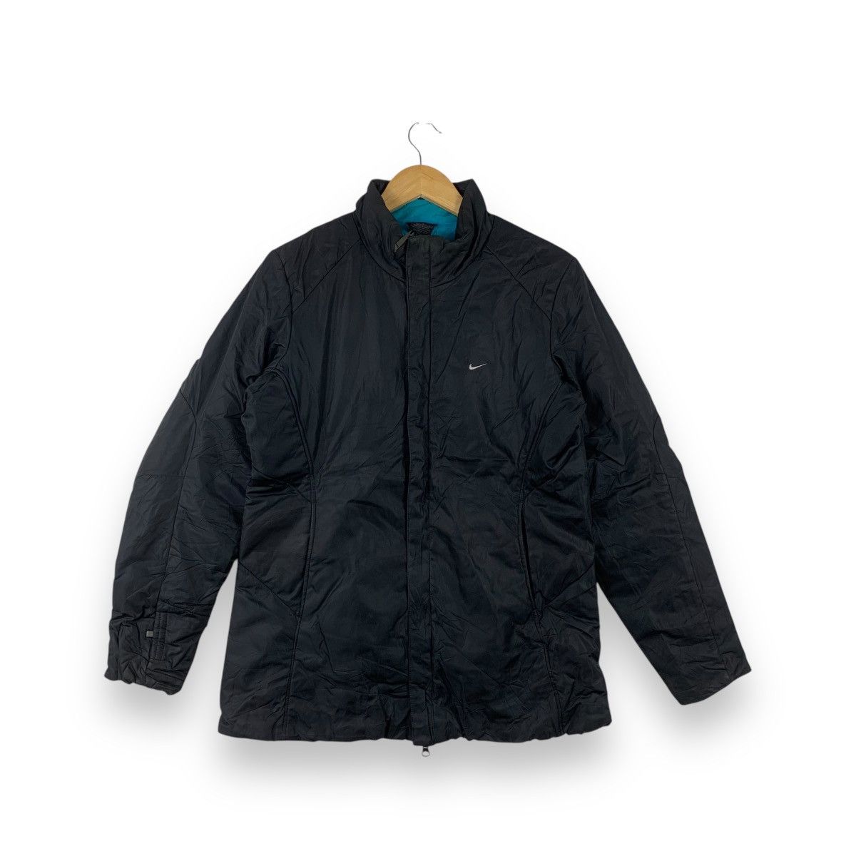 Nike Vintage NIKE SWOOSH CLIMA-FIT Light Puffer Jacket Blue Size US L / EU 52-54 / 3 - 1 Thumbnail