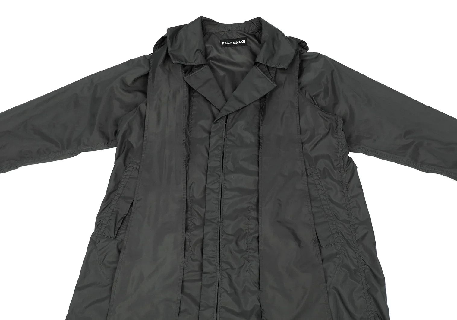 Issey Miyake Hooded Removable Design Polyester Coat in Gray Size US M / EU 48-50 / 2 - 2 Thumbnail