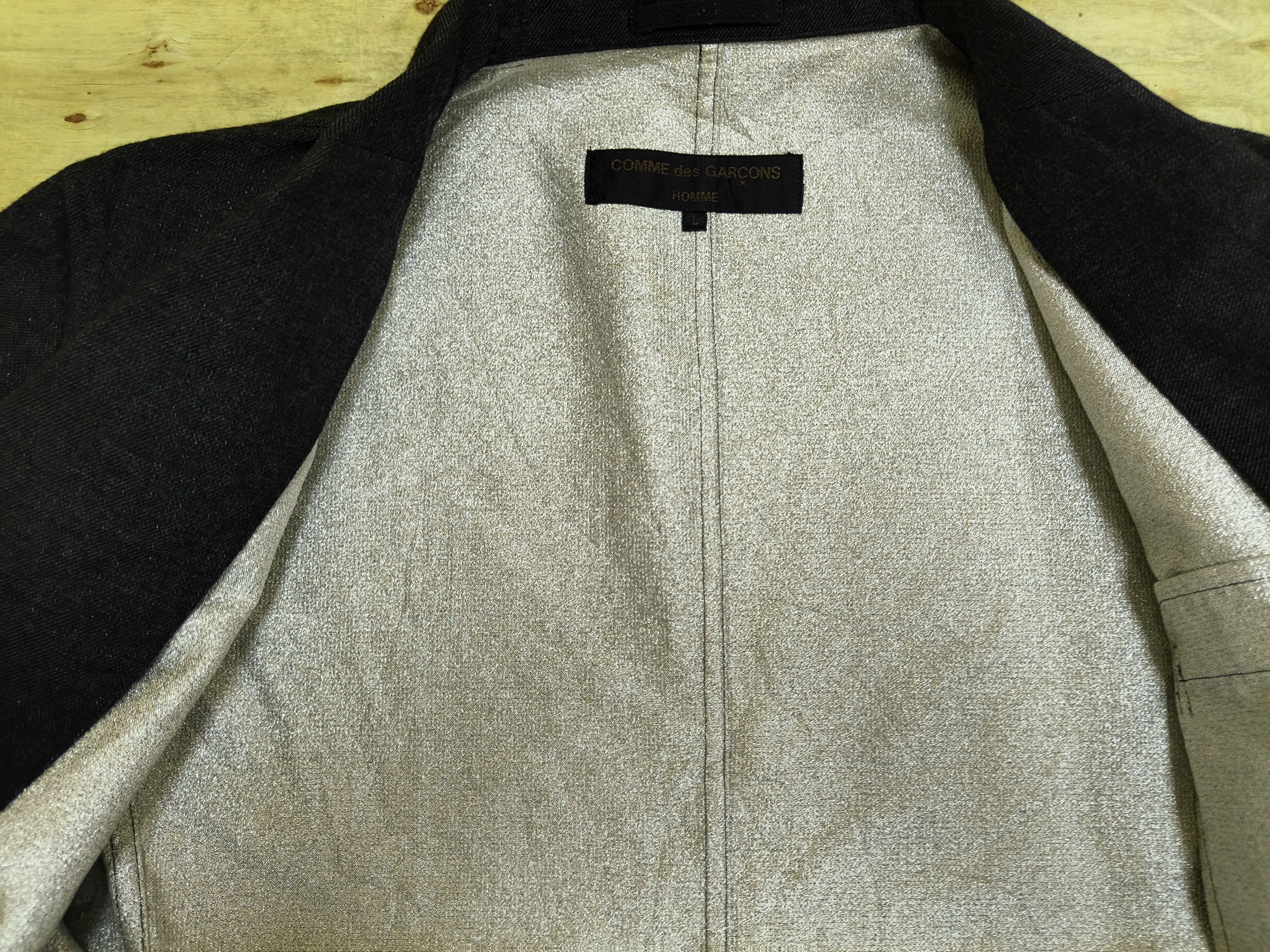 Comme des Garcons Homme Vtg 🔥 CDG Homme AD2002 Tanaka Silver Hem Switch 002 Size 44L - 8 Thumbnail