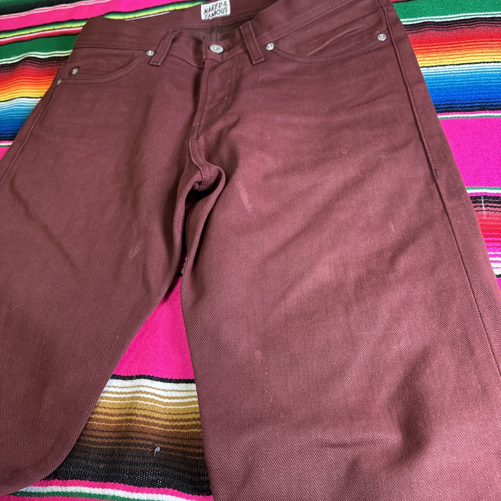 Naked & Famous Naked & Famous Jeans 30x34 Pomegranate Red Japanese Selvedge Size US 30 / EU 46 - 9 Thumbnail