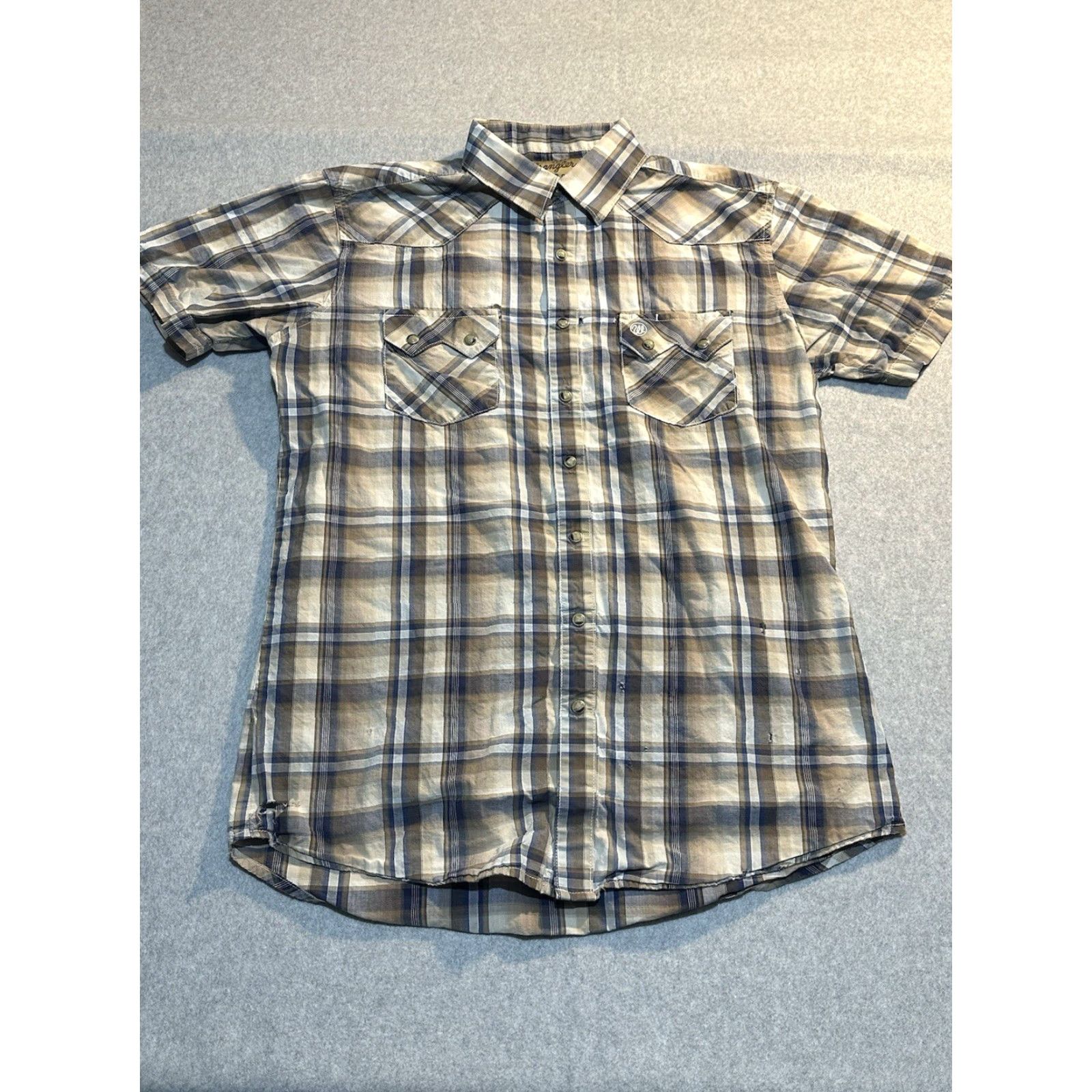 Wrangler Wrangler Retro Western Shirt Men's L 100% Cotton Pearl Snap Plaid Cowboy Front Pocket Long Sleeve Multicolor Classic Western Size US L / EU 52-54 / 3 - 2 Thumbnail
