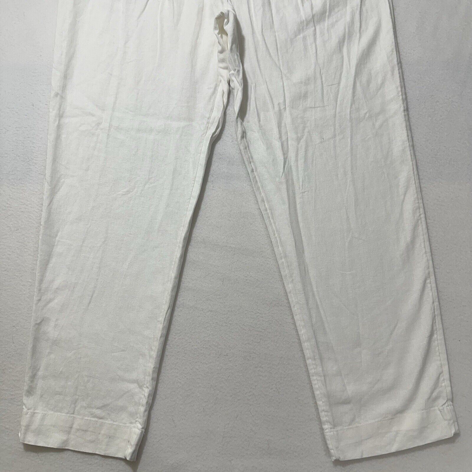 Other A New Day 8 High Rise Linen Blend Tapered Ankle Pants White Size 30" / US 8 / IT 44 - 4 Thumbnail