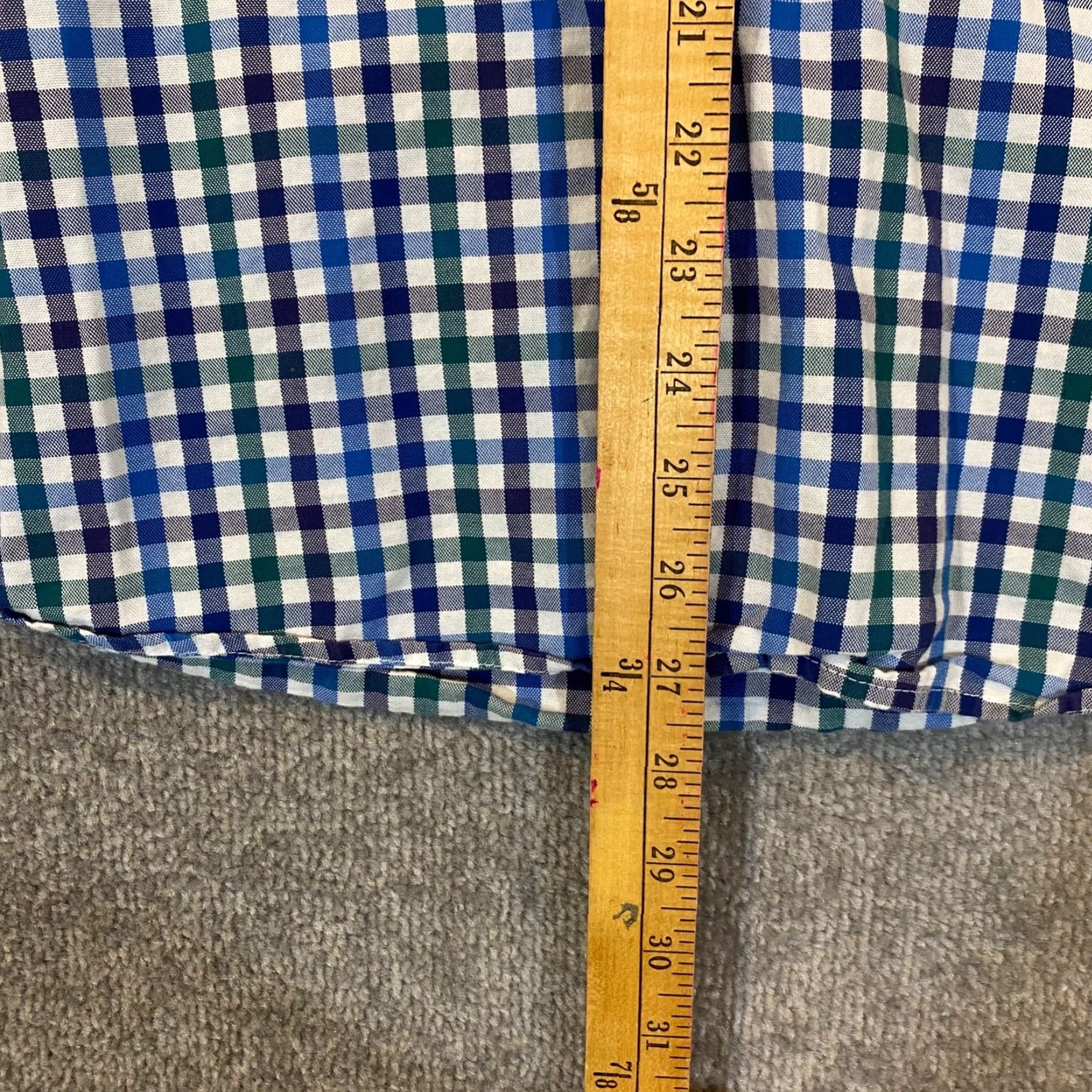 Barbour VINTAGE Barbour Shirt Mens Large Plaid Cotton Button-Down Long Sleeve Casual Business Formal Seasonal Classic Blue White Green Mens Size US L / EU 52-54 / 3 - 6 Thumbnail
