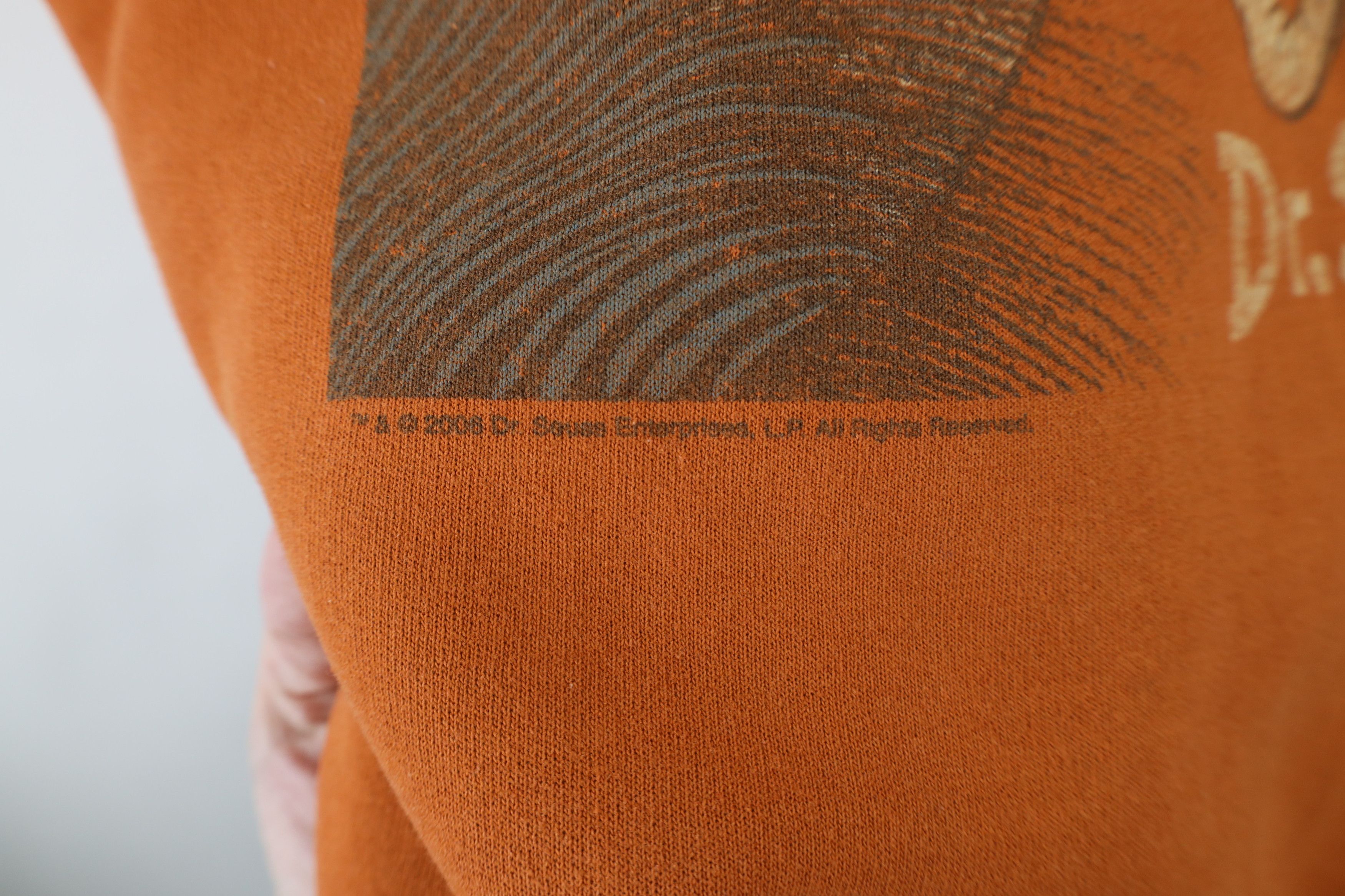 Vintage Vintage Y2K 2006 Dr Seuss Hears A Who Sweatshirt Orange Size US XL / EU 56 / 4 - 9 Thumbnail