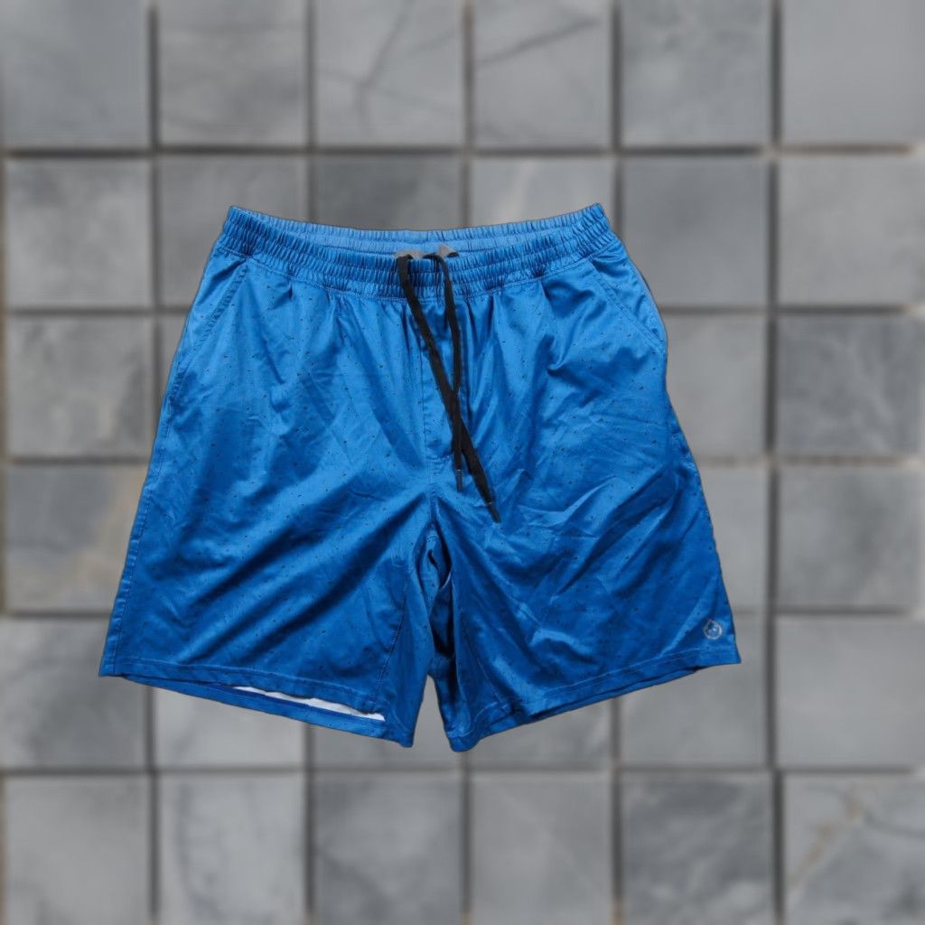 Vintage Tasc Shorts Mens Large Blue Activewear Brief Lined Stretch Performance Gym Adult Size US 33 - 1 Thumbnail