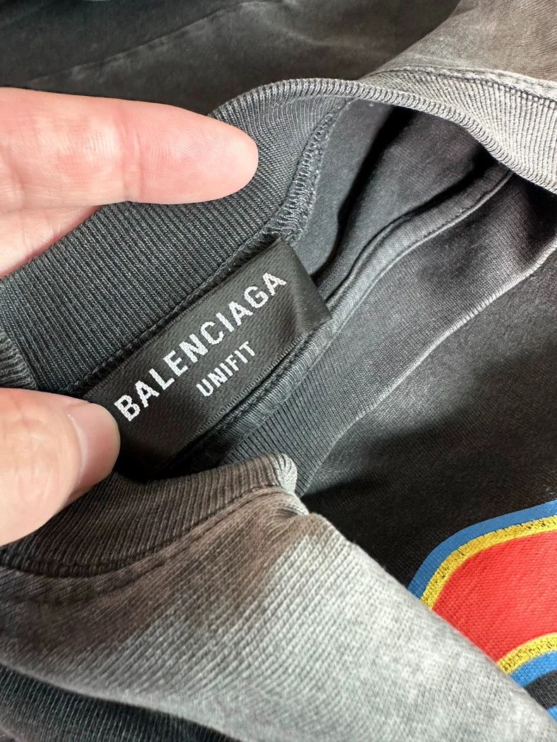 Balenciaga Balenciaga 21ss Flame B Letters Made Old Short Sleeve 2502- Size US XS / EU 42 / 0 - 3 Thumbnail