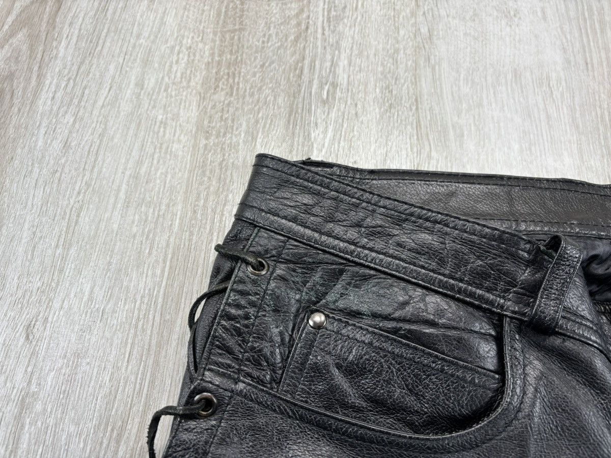 Leather × Vintage Mens biker motorcycle leather pants Highway Size 52 Size US 34 / EU 50 - 5 Thumbnail