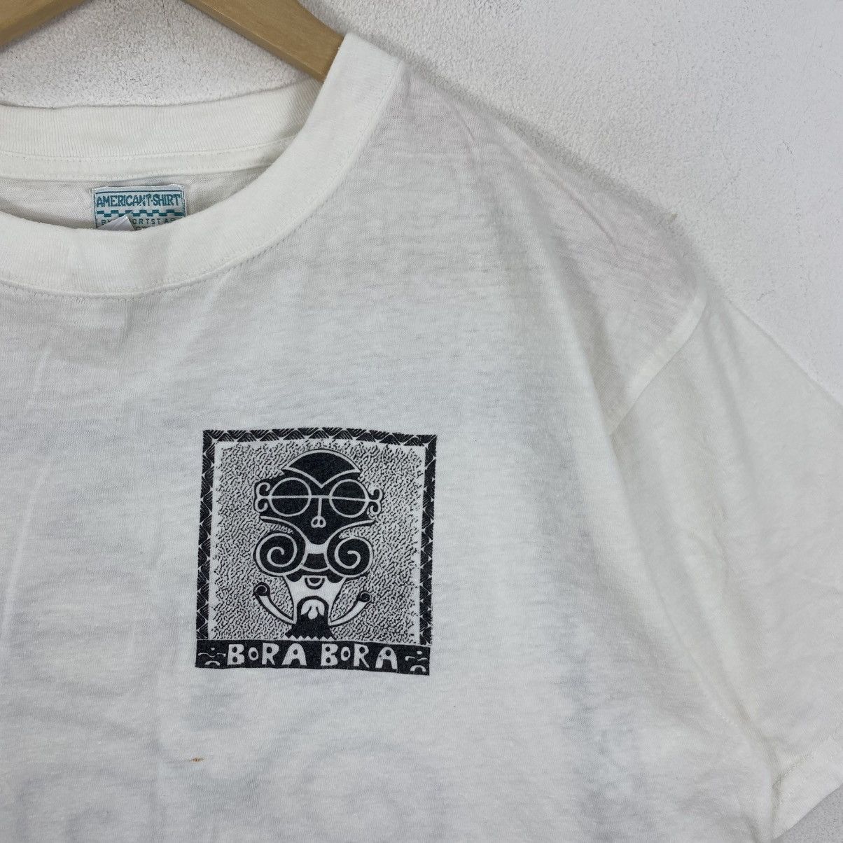 Vintage Vintage 90s Bora Bora Tiki Mask T-Shirt American Shirt M Size US M / EU 48-50 / 2 - 4 Thumbnail