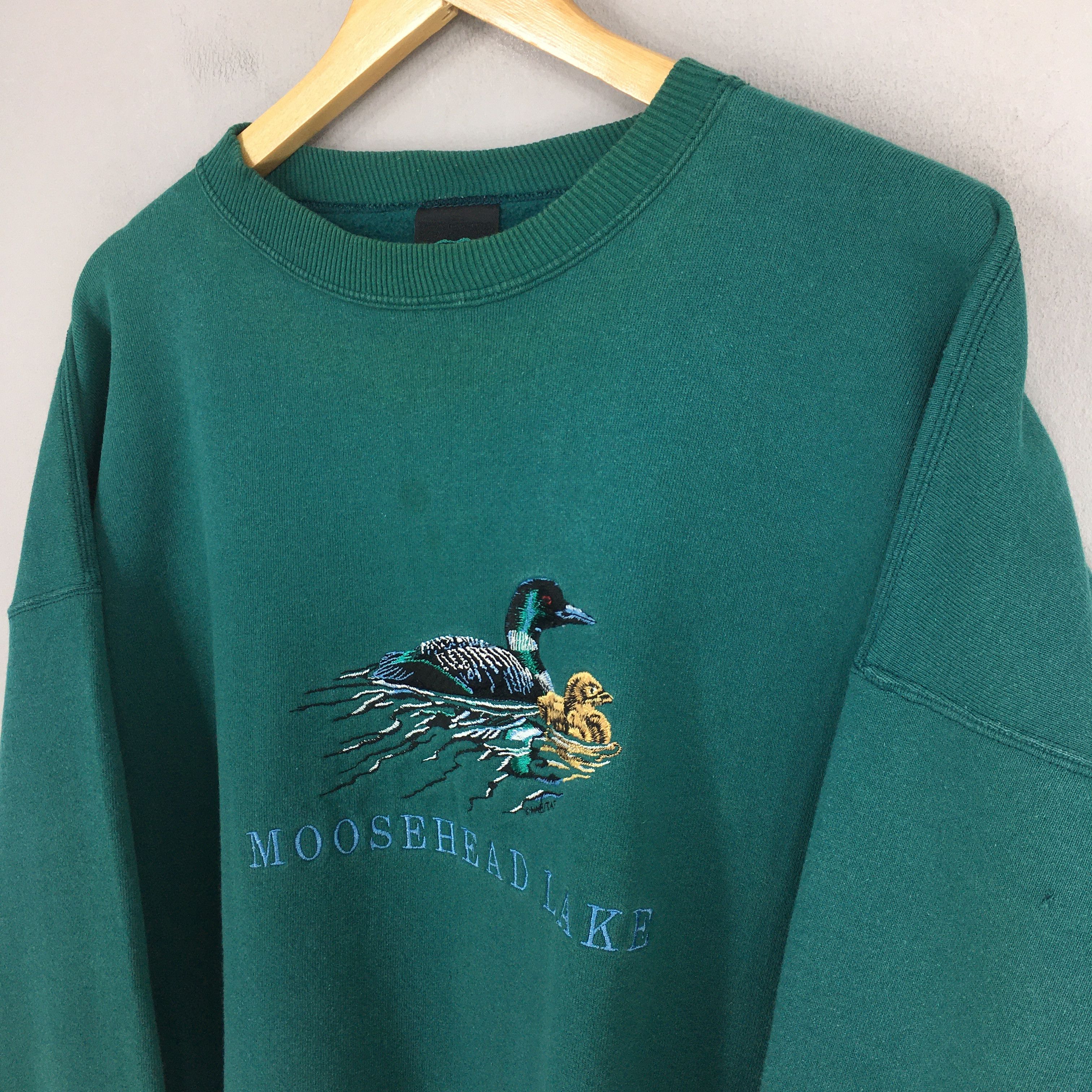 Habitat Vintage 90s Moosehead Lake Maine Sweatshirt XXLarge Size US XXL / EU 58 / 5 - 3 Thumbnail