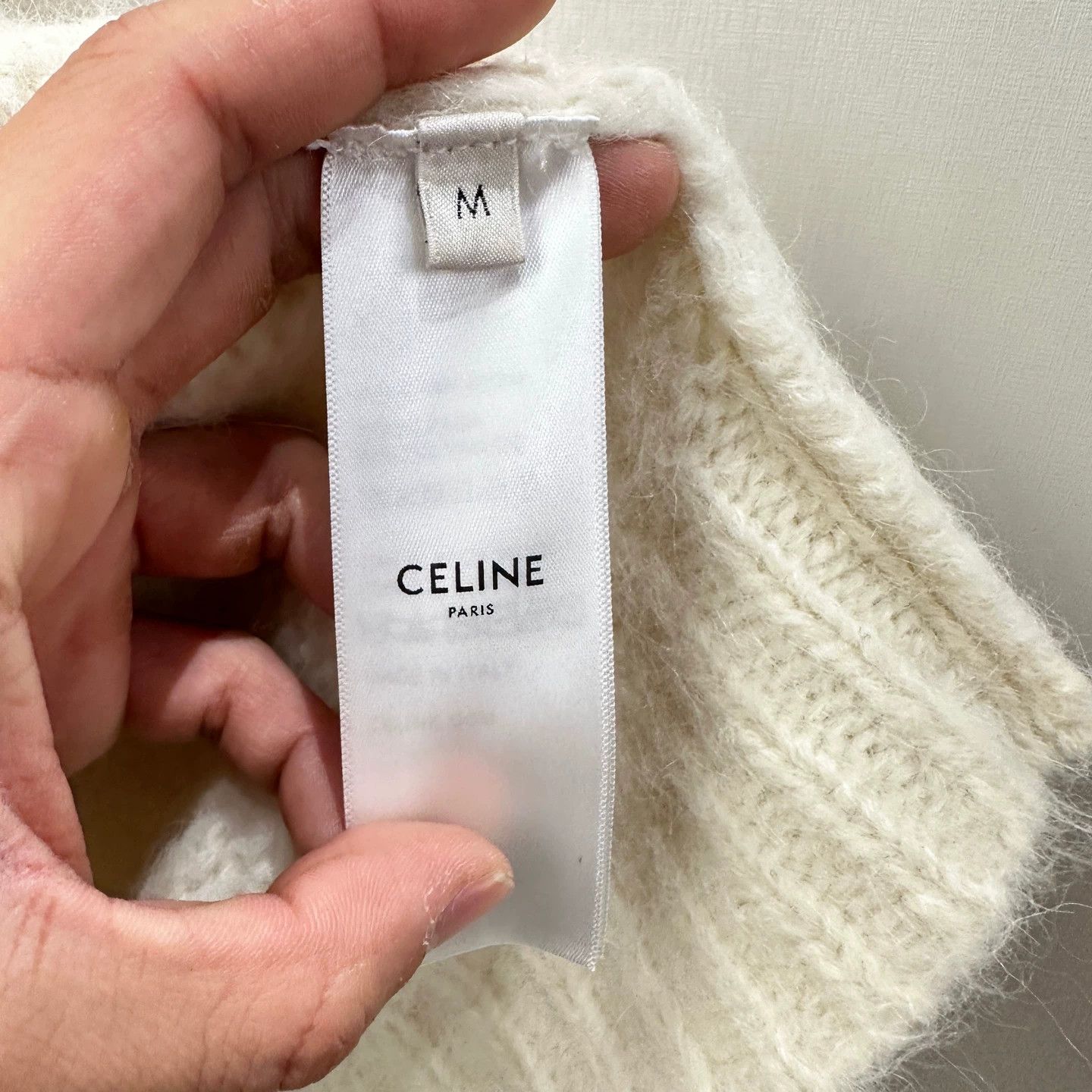 Celine Celine feb361 openwork Triomphe alpaca long-sleeve M Size M / US 6-8 / IT 42-44 - 4 Thumbnail