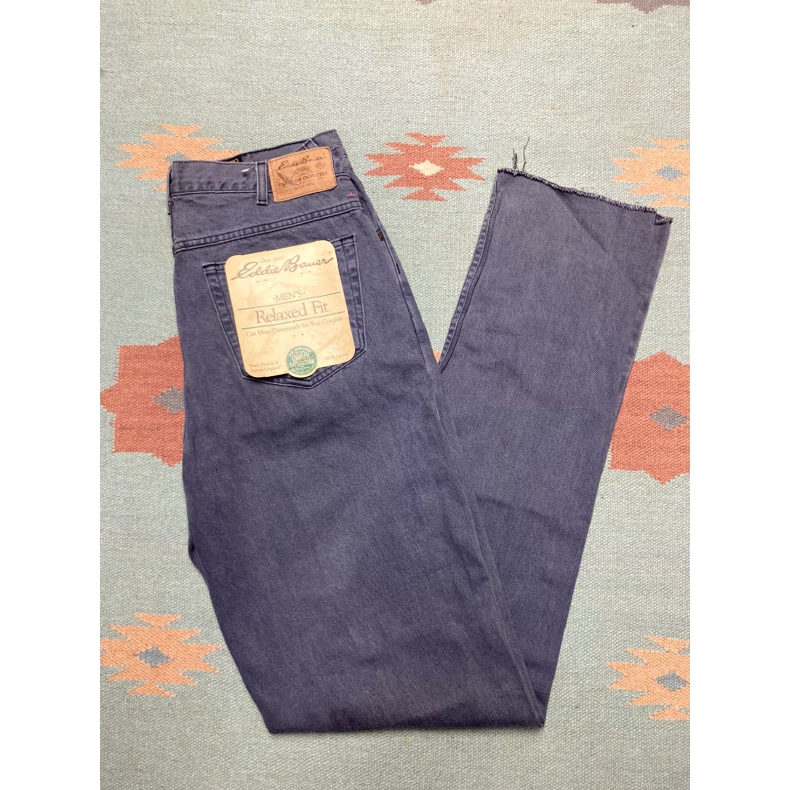 Eddie Bauer VINTAGE Eddie Bauer Jeans Relaxed Fit Men’s 36 Tall Long Blue 39 Inseam NOS NWT Regular 35 Waist Straight Size US 35 - 2 Thumbnail