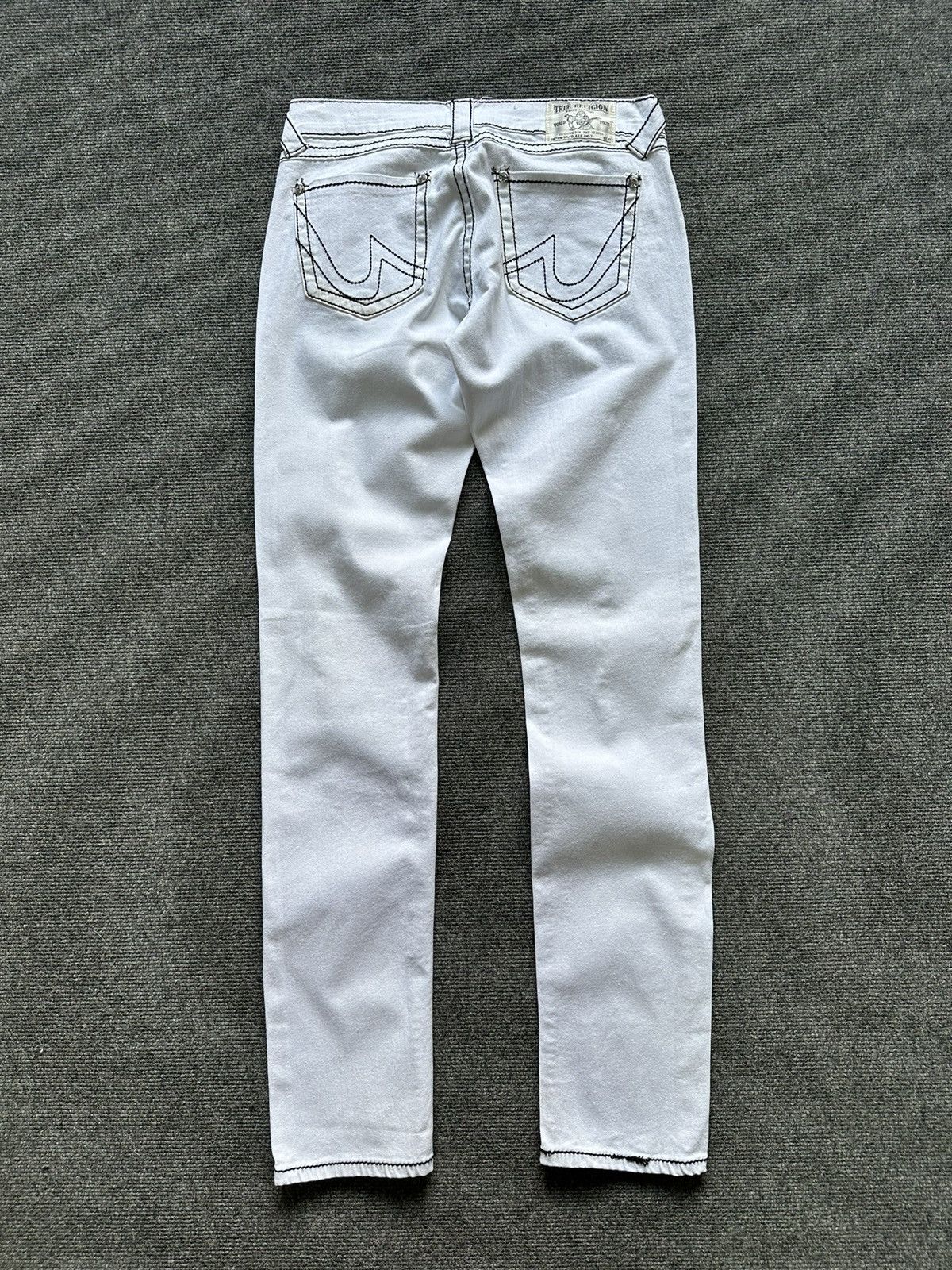 True Religion TRUE RELIGION Disco Julie Big T Distressed Denim Pants Size 34" / US 12 / IT 48 - 1 Thumbnail