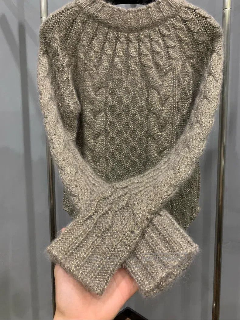 Saint Laurent Paris Saint Laurent Paris Mohair gold thread sweater Size M / US 6-8 / IT 42-44 - 3 Thumbnail