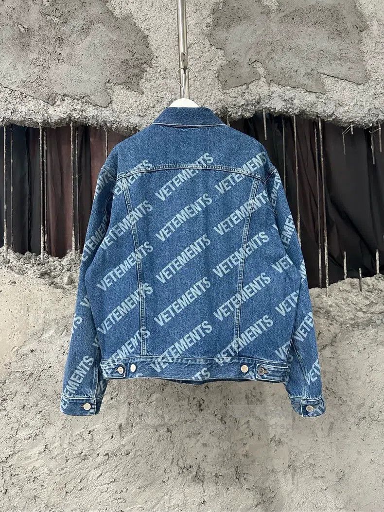 Vetements Vetements Bulletproof Logo Denim Jacket Size US XS / EU 42 / 0 - 2 Thumbnail