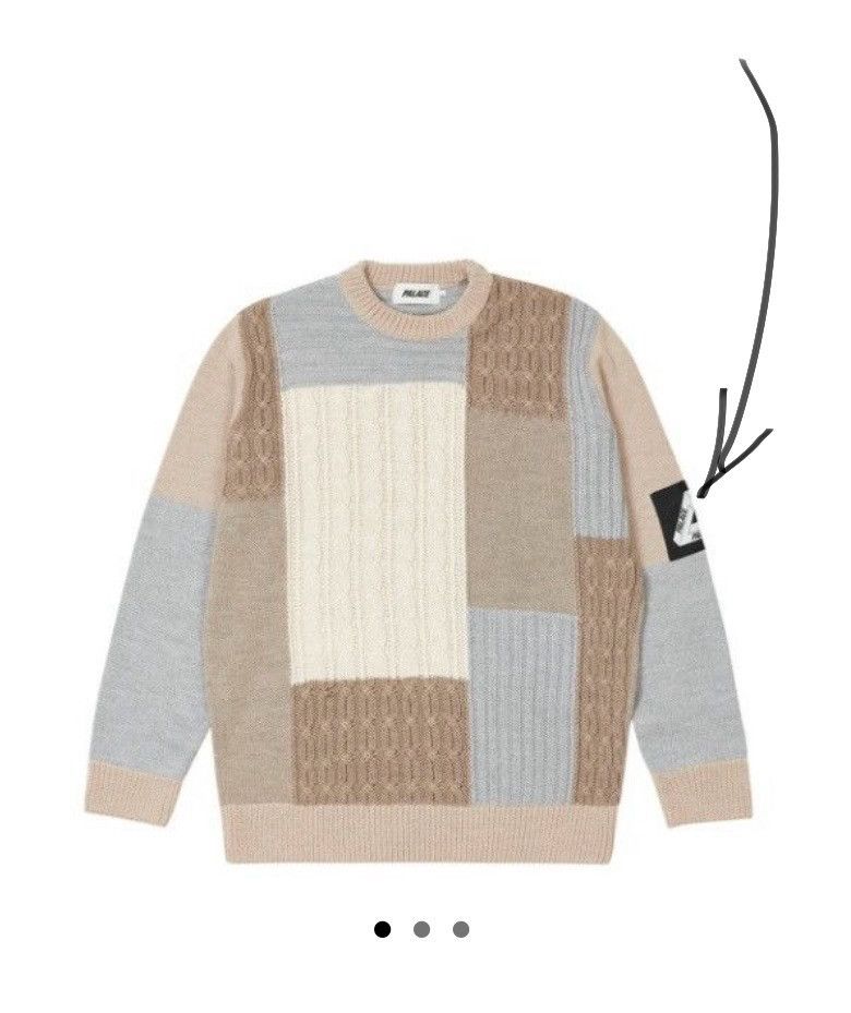 Palace Palace Cable Knit Patch Work Sweater (Multi) Size: L Size US L / EU 52-54 / 3 - 7 Thumbnail