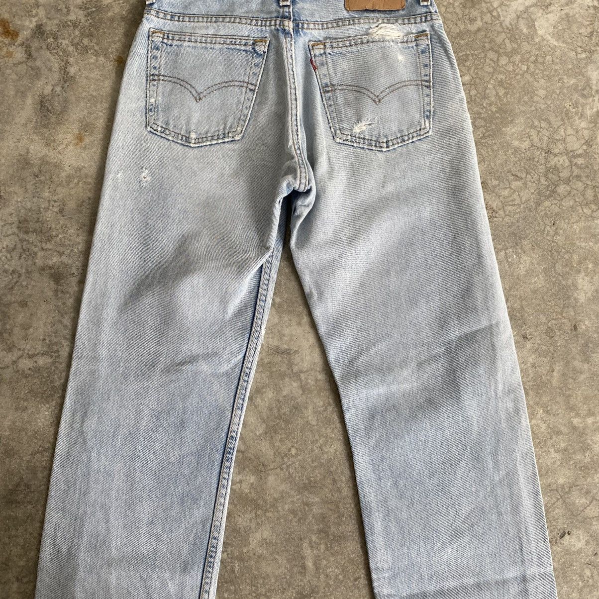 Levi's Vintage 90’s Levis 505 Sashiko Boro Light Blue Remark Jeans Size US 29 - 15 Thumbnail