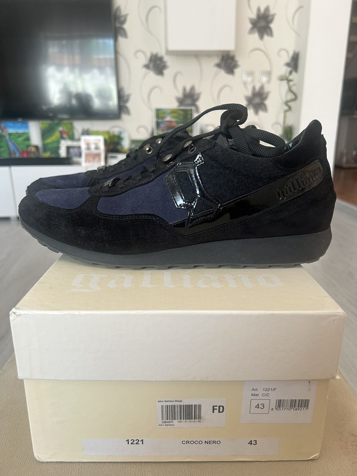 John Galliano John Galliano Croco Nero Size US 10 / EU 43 - 2 Thumbnail