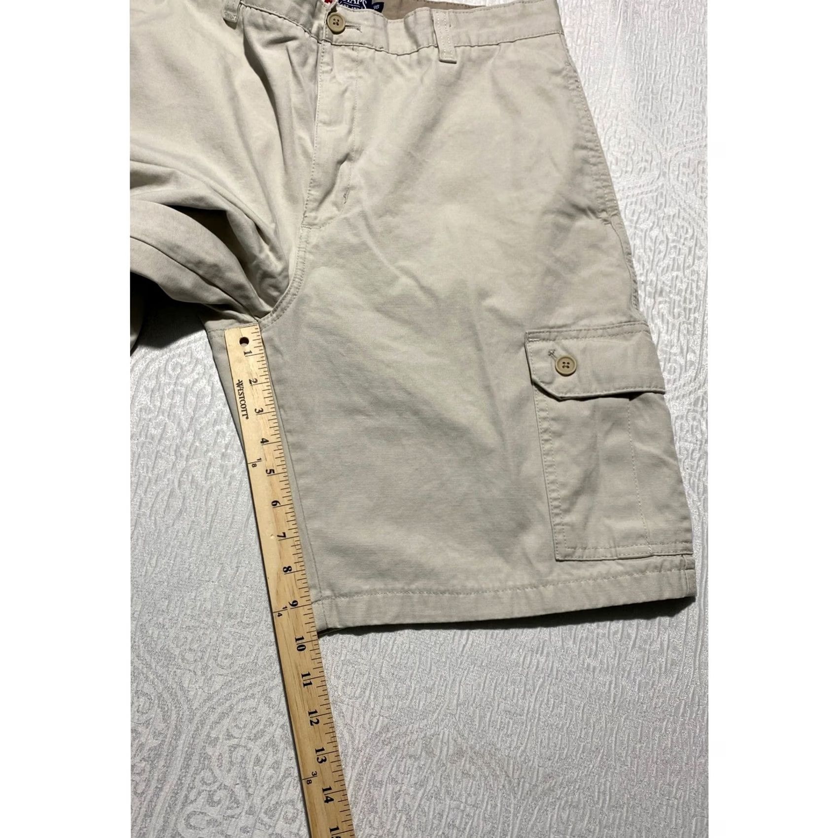 Chaps Chaps Cargo Shorts Mens 36 Tan Cotton Twill 9.5 Inseam Regular Cargo Pocket Placeholder? Size US 36 / EU 52 - 5 Thumbnail