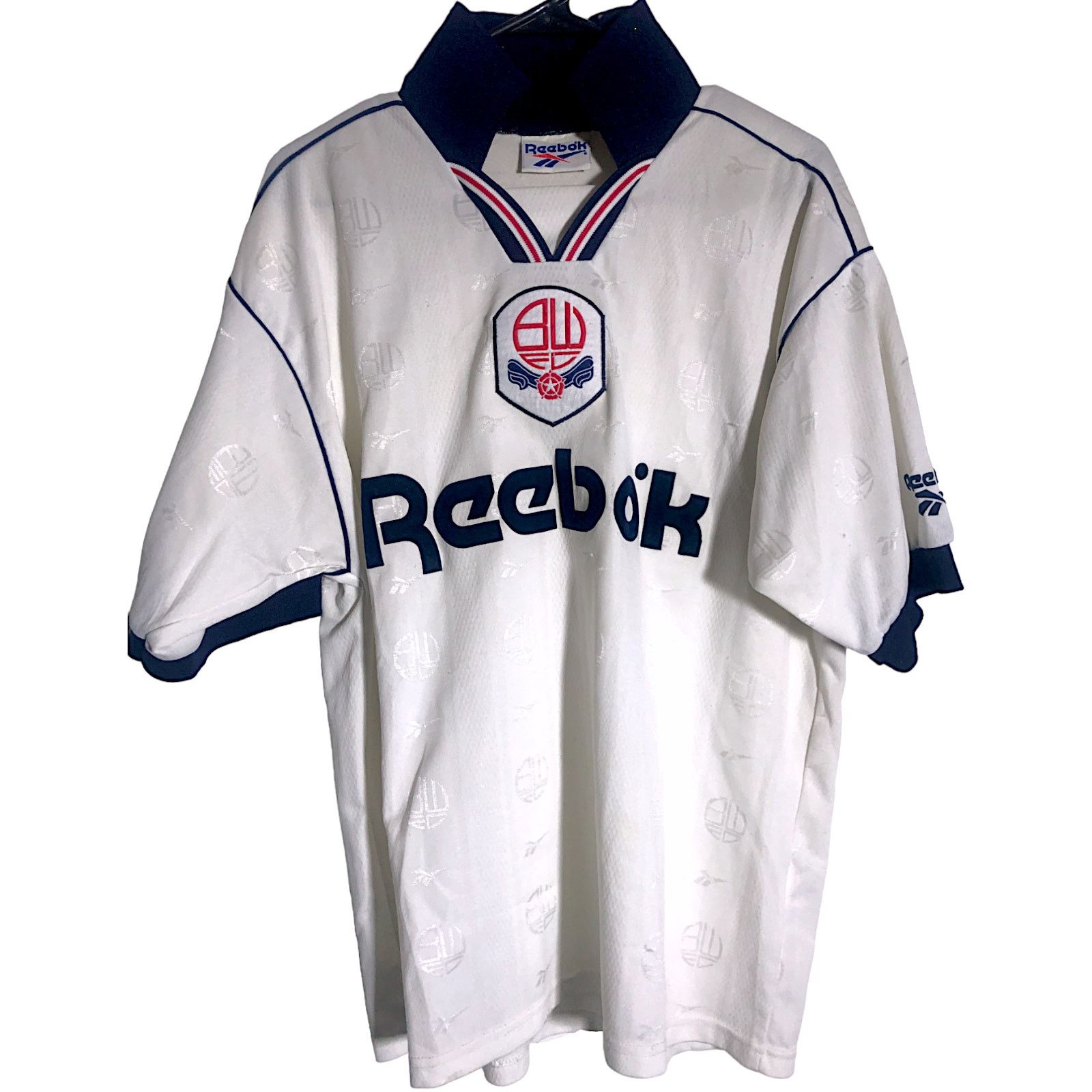 Reebok Bolton Wanderers 1995-97 Premier League Jersey Medium Reebok Size US M / EU 48-50 / 2 - 1 Thumbnail