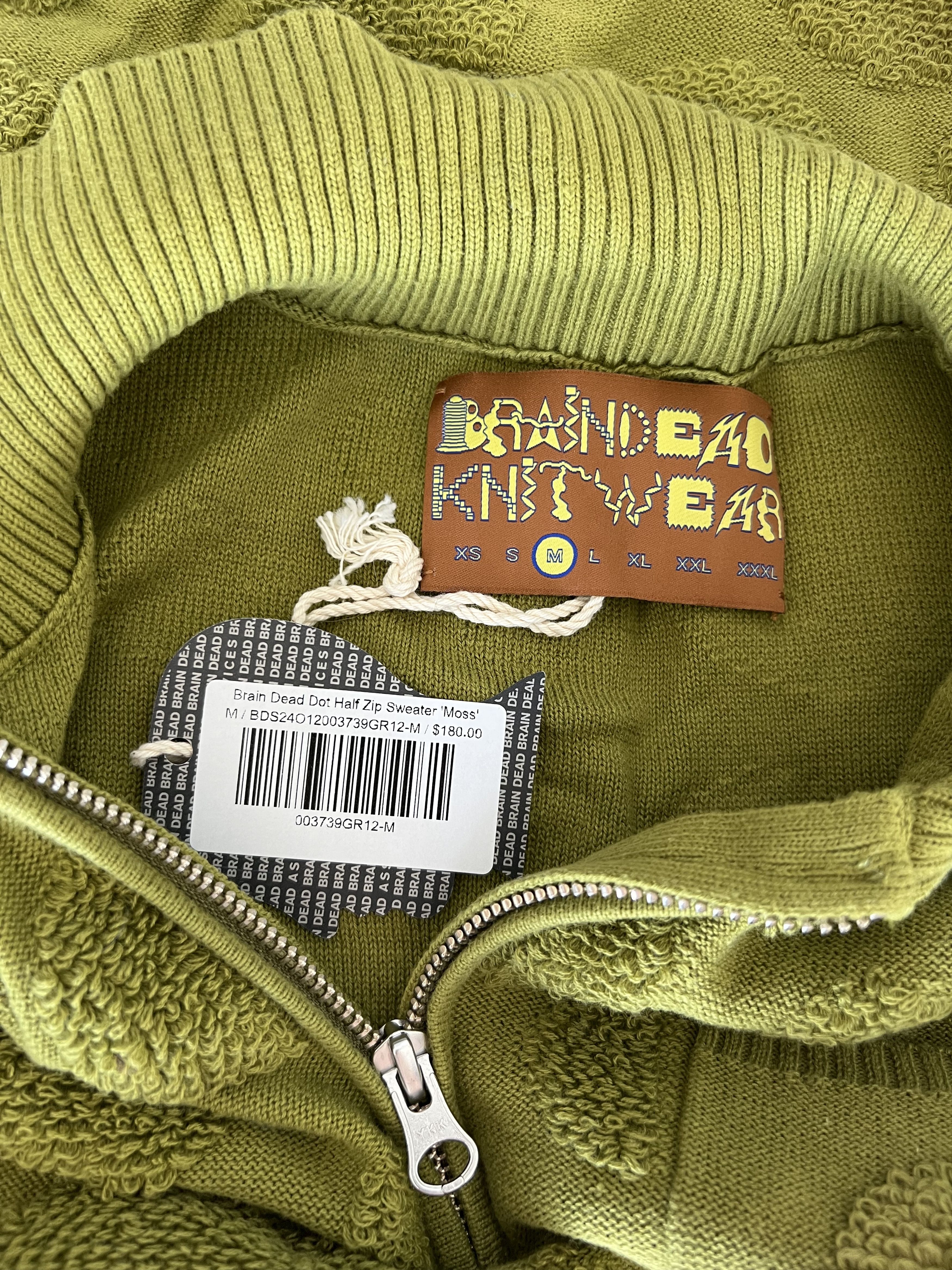Brain Dead Brain Dead Dot Half Zip Sweater in Green Size US M / EU 48-50 / 2 - 7 Thumbnail