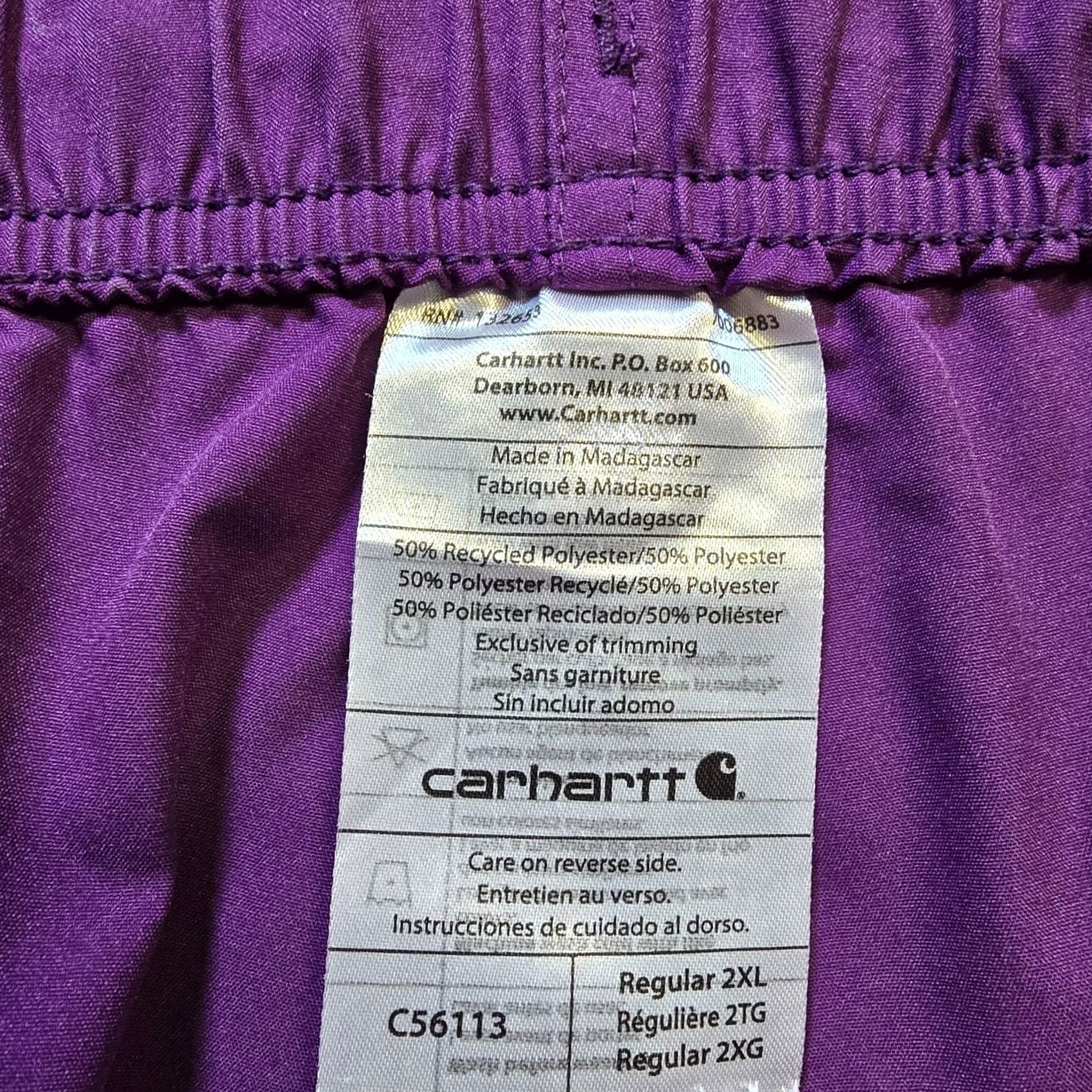 Carhartt Carhartt Pants Women 2XL Purple Force Essentials Cargo Scrubs Medical Nurse Size 40" / US 18 - 4 Thumbnail