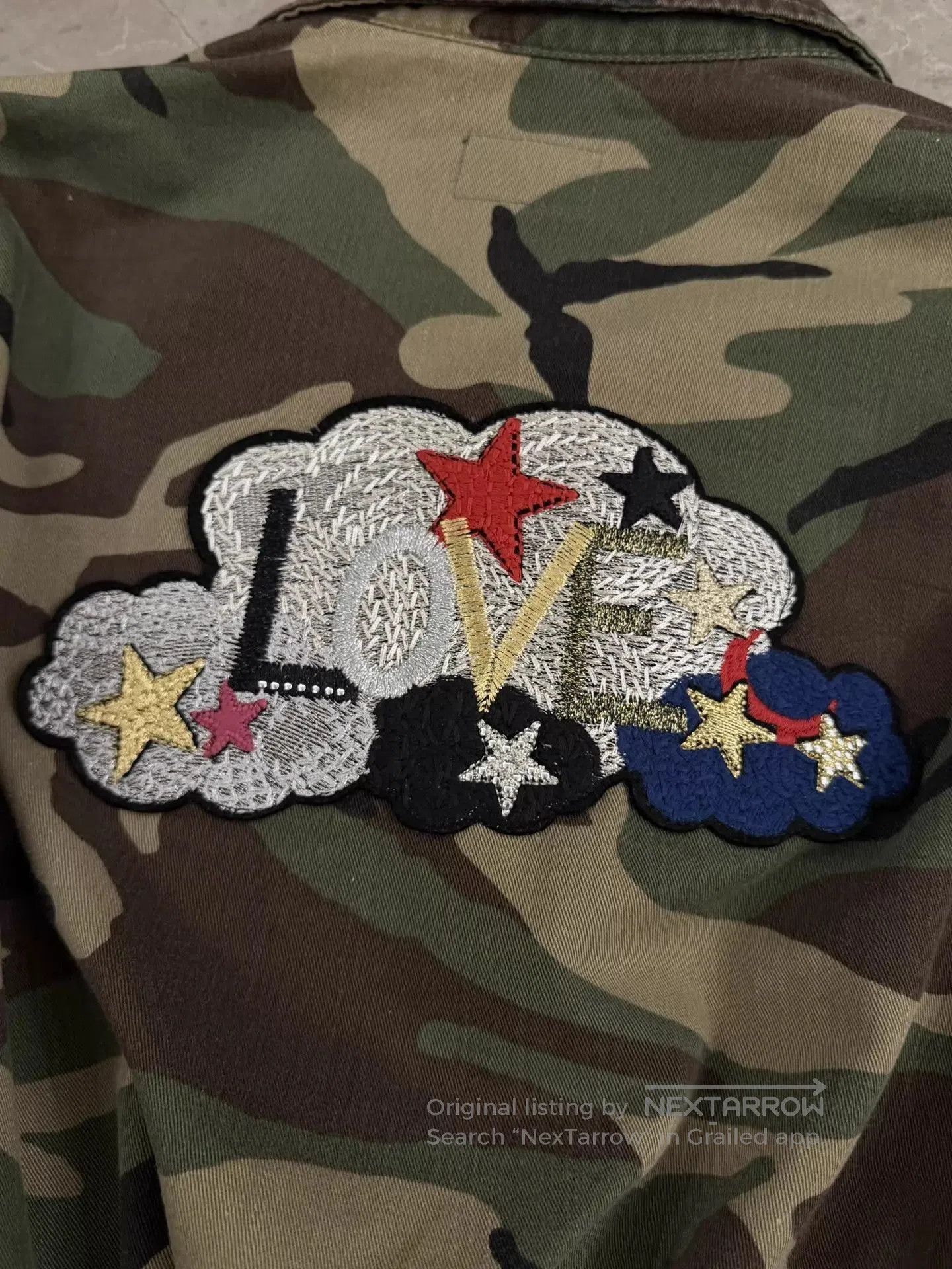 Saint Laurent Paris Green Camouflage Embroidered Light Jacket . Size US S / EU 44-46 / 1 - 9 Thumbnail