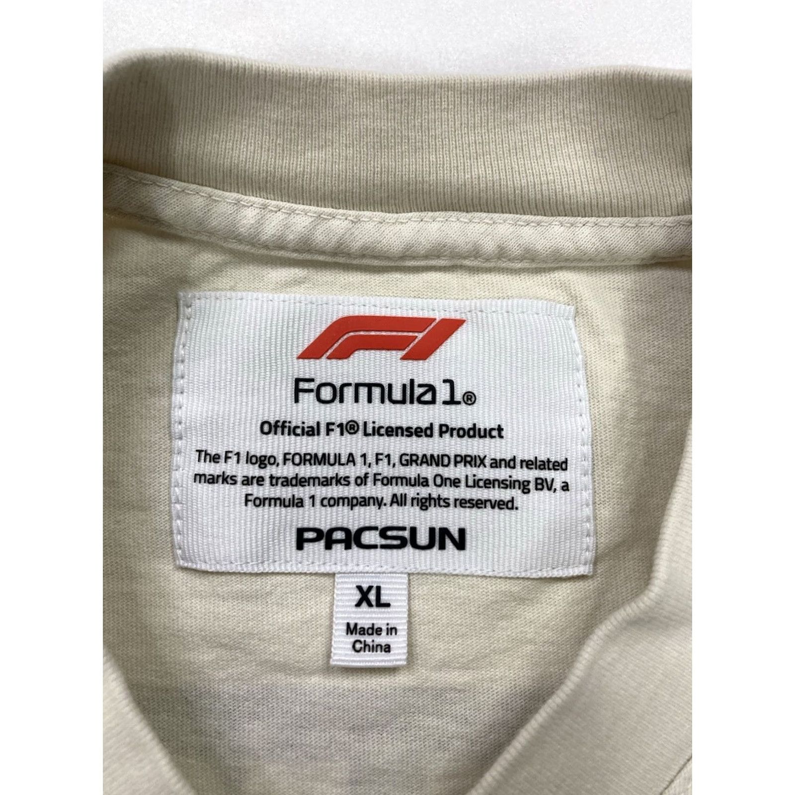Pacsun VINTAGE PacSun Formula 1 F1 Not For Race Graphic T-shirt Men XL Ivory Short Sleeve Size US XL / EU 56 / 4 - 4 Thumbnail