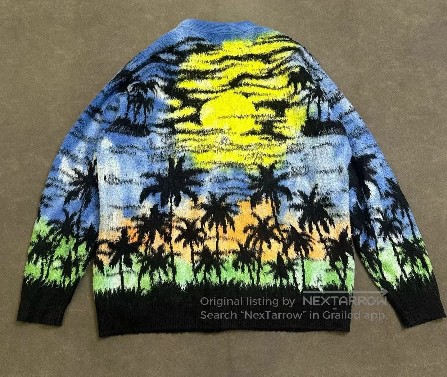 Celine Celine Brushed Cotton-Blend Jacquard Cardigan. Size L / US 10 / IT 46 - 2 Thumbnail