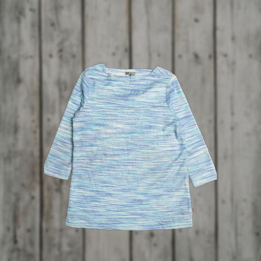 Talbots VINTAGE Talbots Sweater Small Blue Striped Soft Knit Pullover Size S / US 4 / IT 40 - 1 Thumbnail