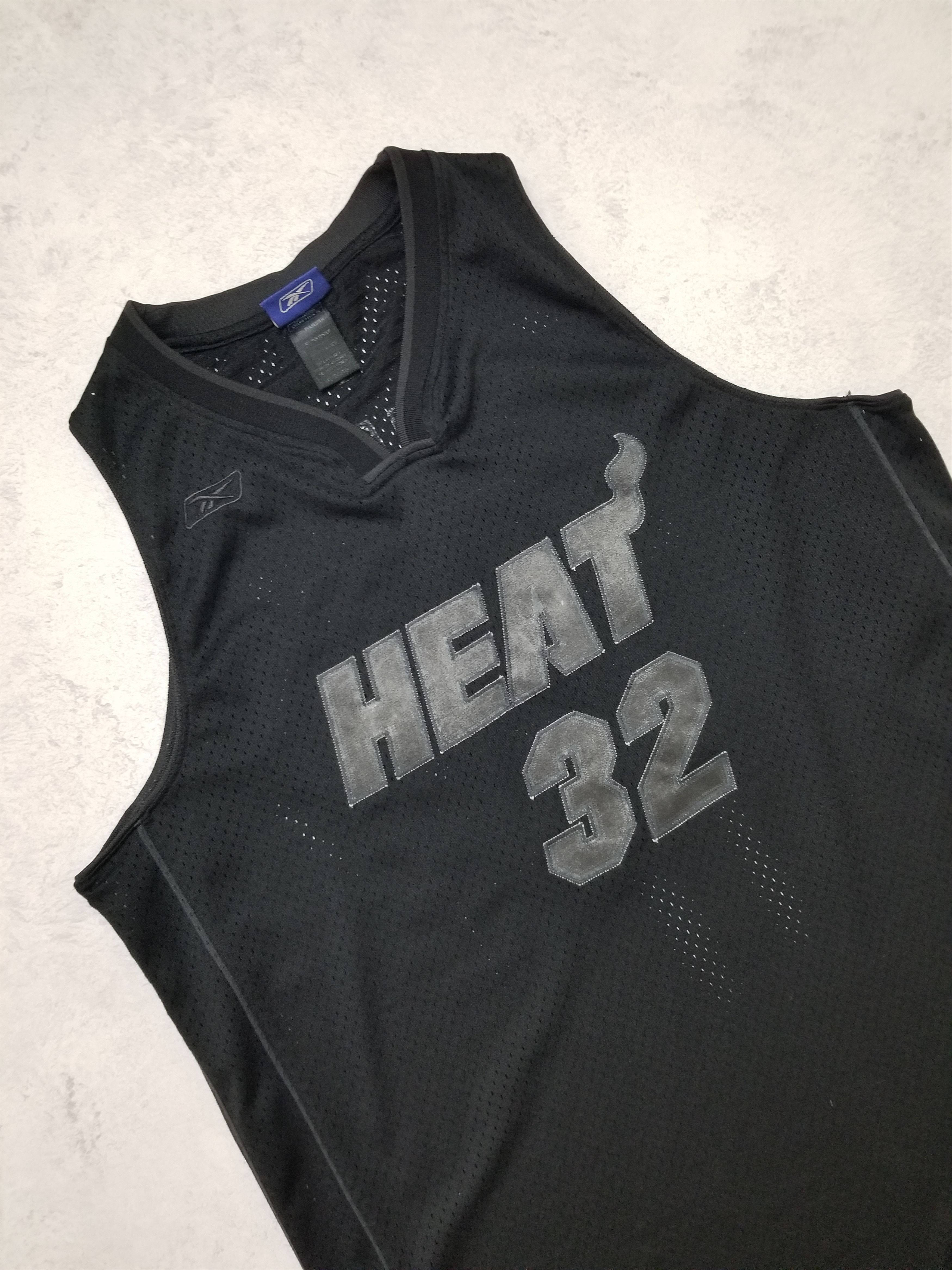 Reebok Reebok Miami Heat Shaquille O'Neal All Black NBA Sewn Jersey Size US XL / EU 56 / 4 - 15 Thumbnail