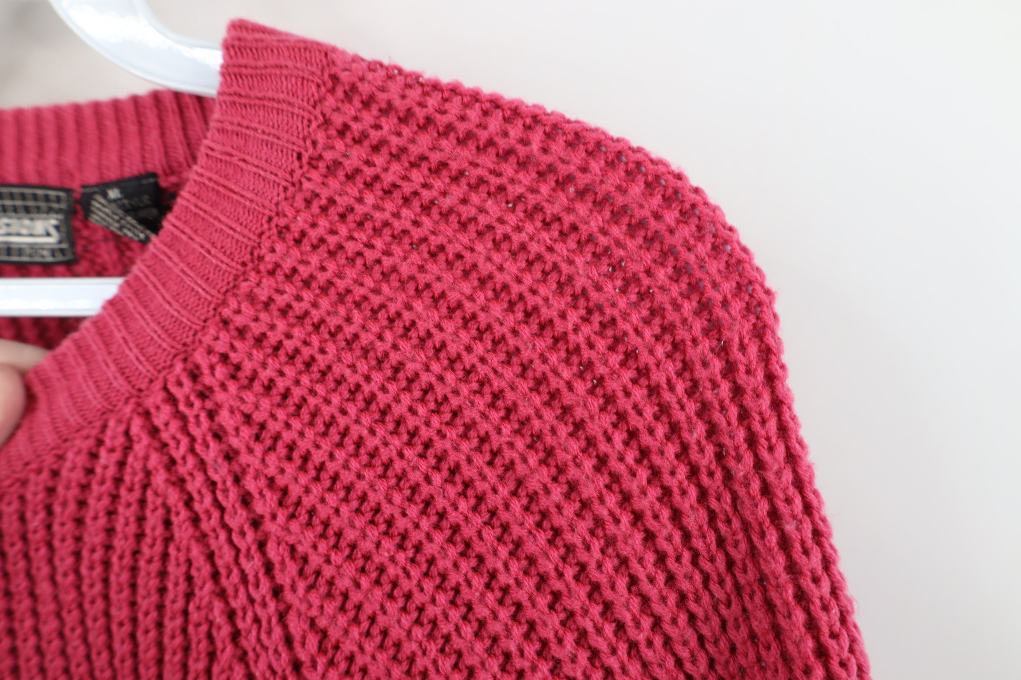 Vintage Vintage 80s 90s Streetwear Ribbed Knit Crewneck Sweater Size US XL / EU 56 / 4 - 6 Thumbnail