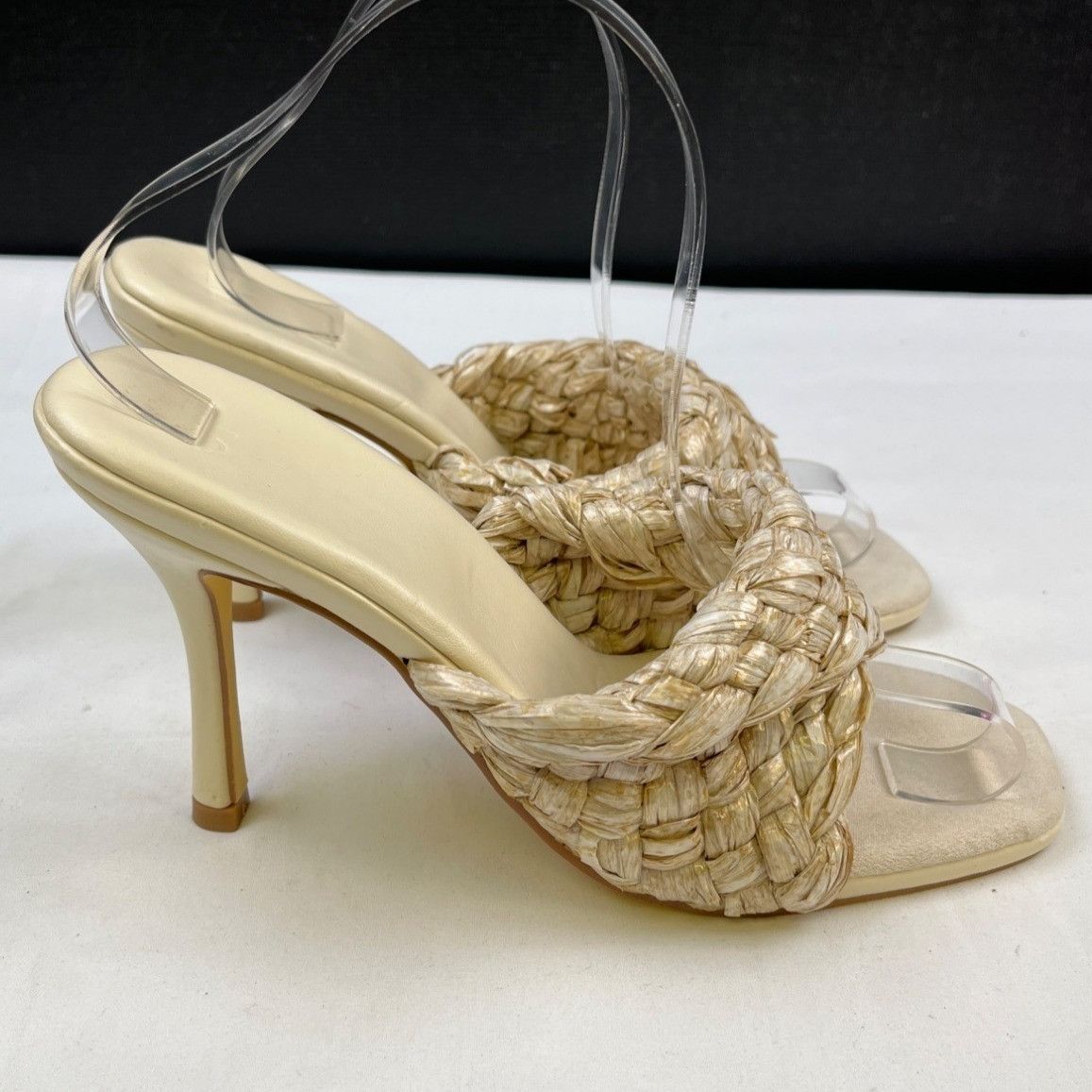 Other JF JustFab Summer Women's Cream Shoes/Heeled Sandals Sz 8 SK Size US 8 / IT 38 - 4 Thumbnail