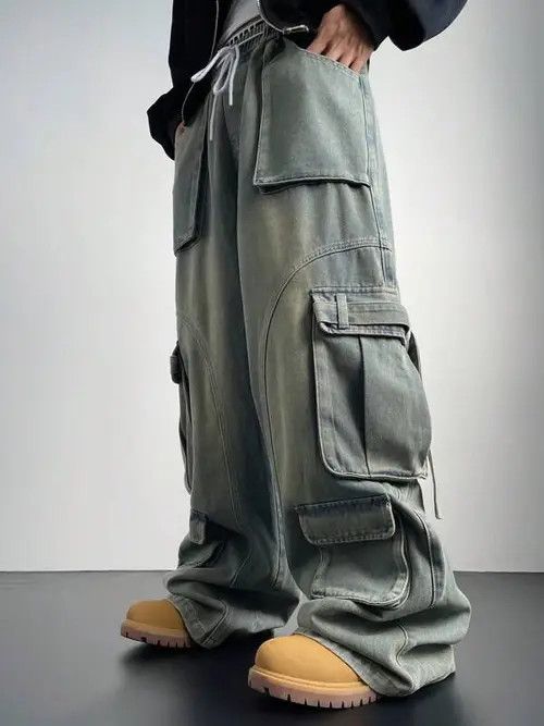 Jean × Vintage washed faded cleanfit yuppie bootcut grunge cargo pants Size US 32 / EU 48 - 4 Thumbnail