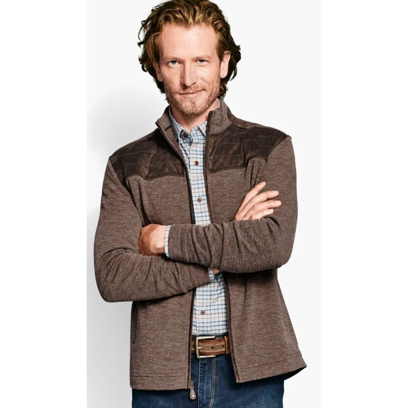 Johnston & Murphy Johnston & Murphy Quilted-Yoke Fleece Full-Zip Up Jacket XXL Size US XXL / EU 58 / 5 - 1 Thumbnail