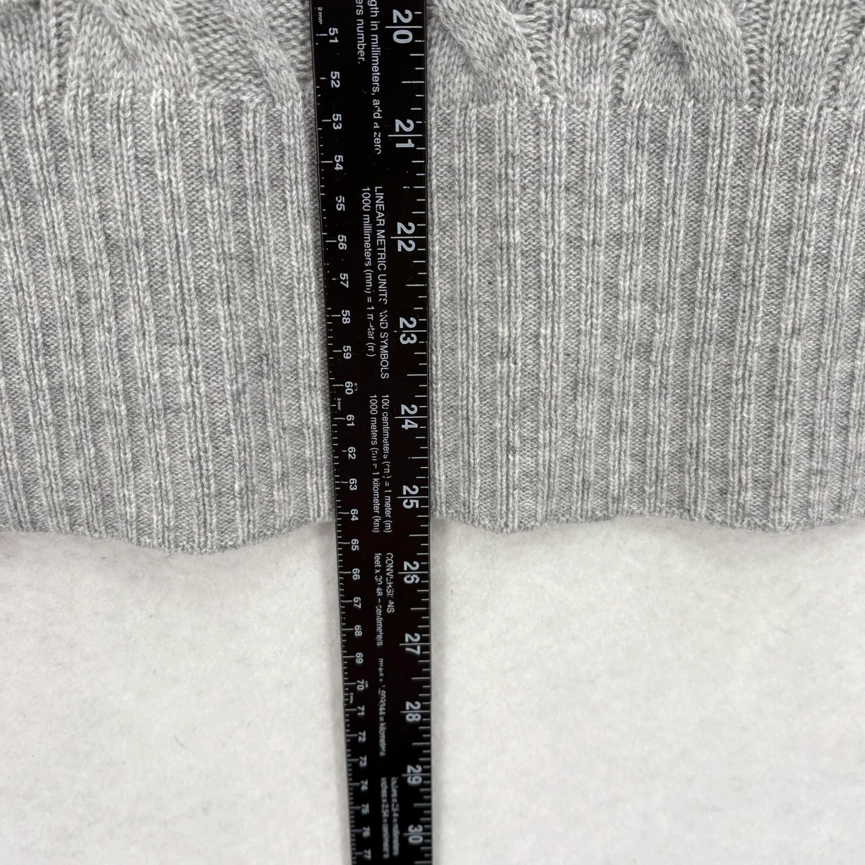 Charter Club VINTAGE Charter Club Sweater Womens Small Gray Luxury Cashmere Cable Knit Turtleneck Size S / US 4 / IT 40 - 7 Thumbnail