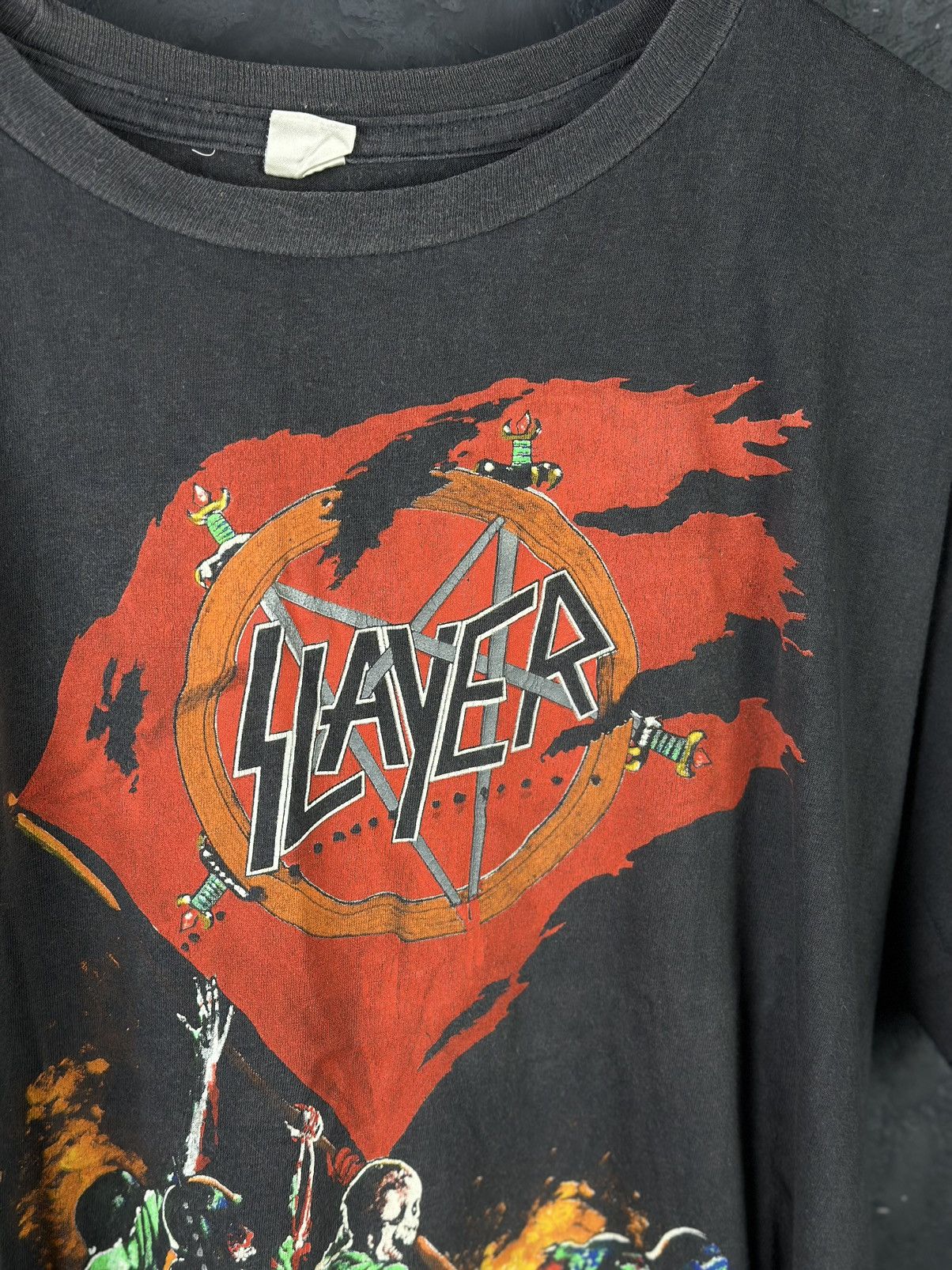 Slayer Vintage 1988 Slayer World Sacrifice Tour T-Shirt Size US XL / EU 56 / 4 - 6 Thumbnail