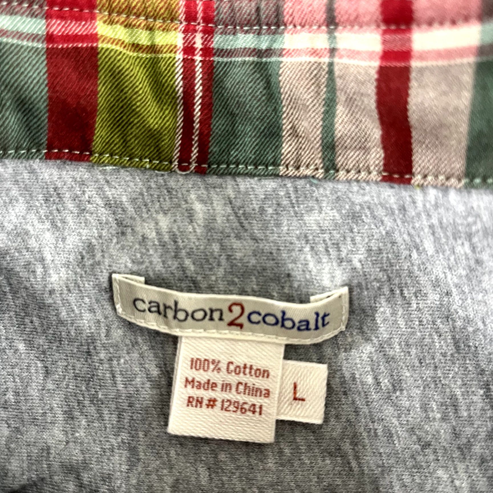 Carbon2Cobalt CARBON 2 COBALT Shirt Mens Large Multicolor Plaid Lined Flannel Button Up L/S Size US L / EU 52-54 / 3 - 2 Thumbnail