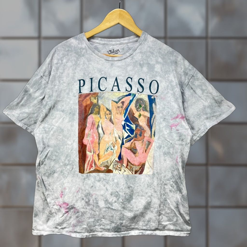 NBA VINTAGE Picasso Naked Women Art Tie-Dye T-Shirt L Gray Mens Shirt 90s? Size L / US 10 / IT 46 - 1 Thumbnail