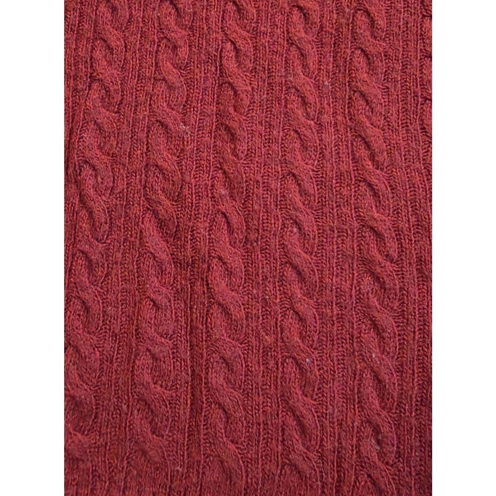 Abercrombie & Fitch VINTAGE Abercrombie & Fitch Cable Knit Long Sleeve Stretch Top Red Women's Large Blouse Slim V-Neck 3/4 Sleeve Embroidered Preppy 90s Casual Shirt Size L / US 10 / IT 46 - 7 Thumbnail