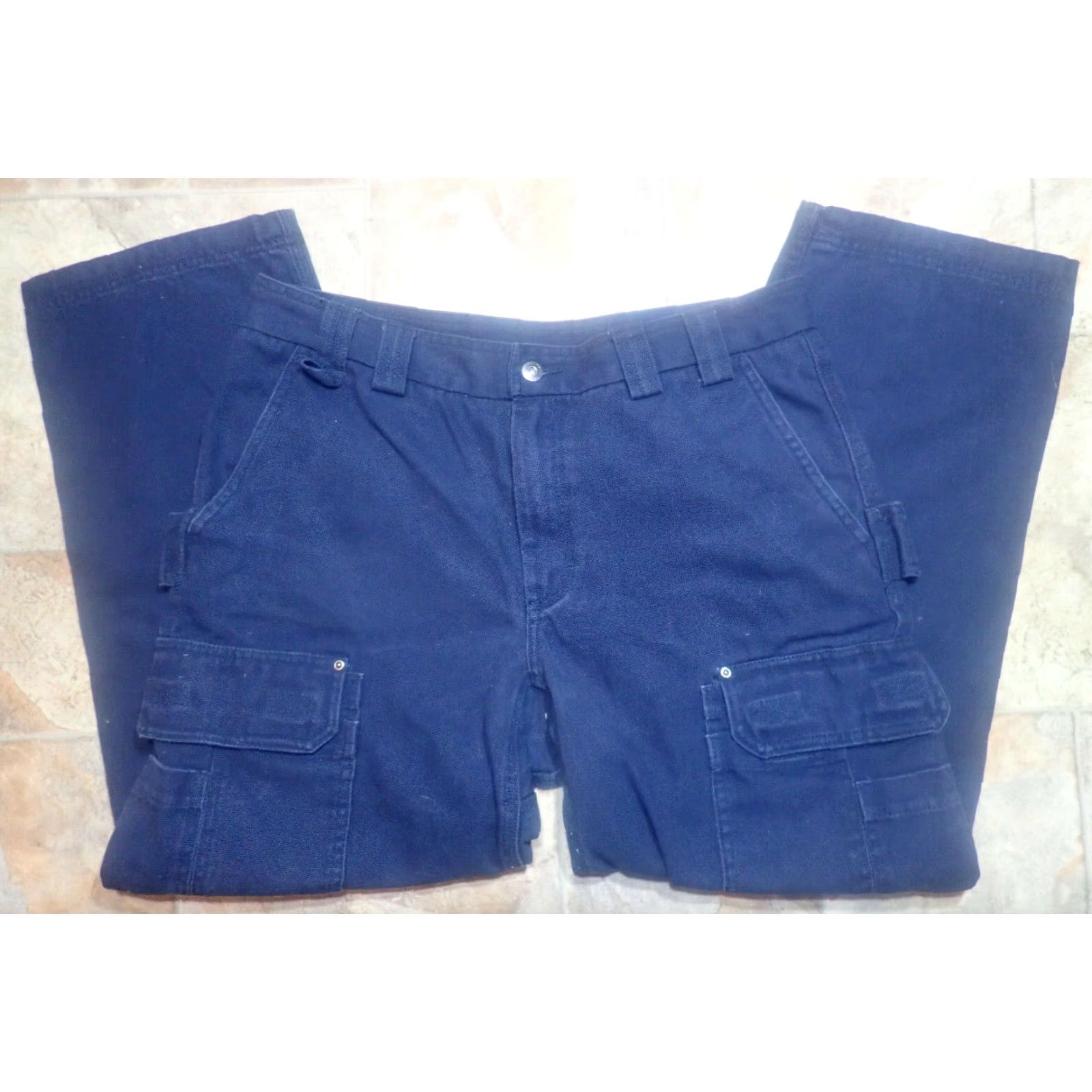 Duluth Trading Company Vintage Duluth Trading Co Mens Cargo Pants Size 36x27 Heavy Navy Canvas Relaxed Fit Workwear Size US 36 / EU 52 - 2 Thumbnail