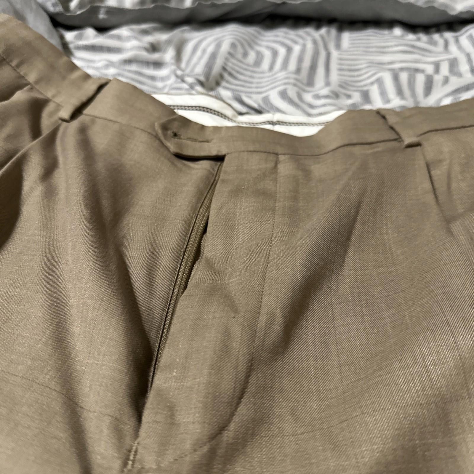 Designer Roundtree & Yorke Men's Slacks Brown 38x30 Size US 38 / EU 54 - 4 Thumbnail