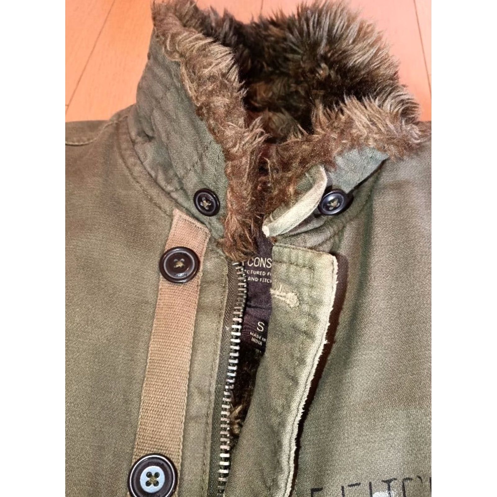 Vintage VINTAGE EZRA FITCH Jacket Mens S Olive Green Military 67cm 58cm 46cm 68cm Size US S / EU 44-46 / 1 - 5 Thumbnail