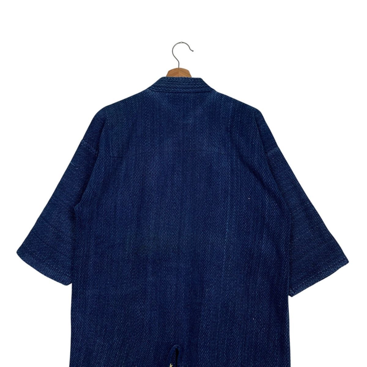 Japanese Brand Vintage 90s HANA Indigo Sashiko Thick Weave Kimono 2690-C120 Size US M / EU 48-50 / 2 - 16 Thumbnail