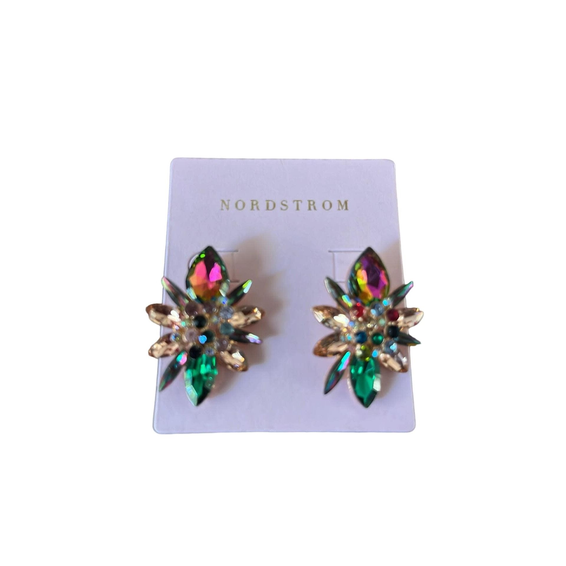 Other Vibrant Star Flower Stud Rhinestone Color Block Earrings Size ONE SIZE - 1 Thumbnail