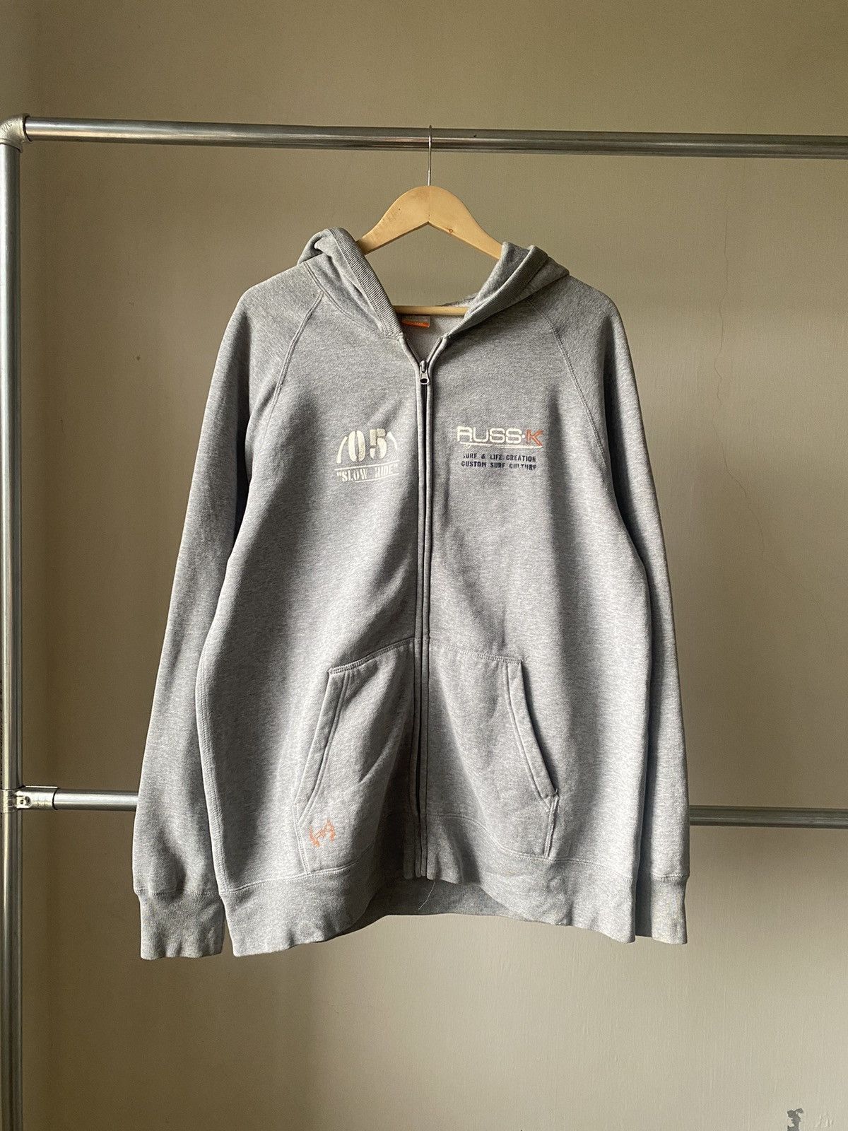 Japanese Brand × Vintage RUSS-K ZIPPER HOODIE SURF Y2K LGB PUNK Size US XL / EU 56 / 4 - 1 Thumbnail